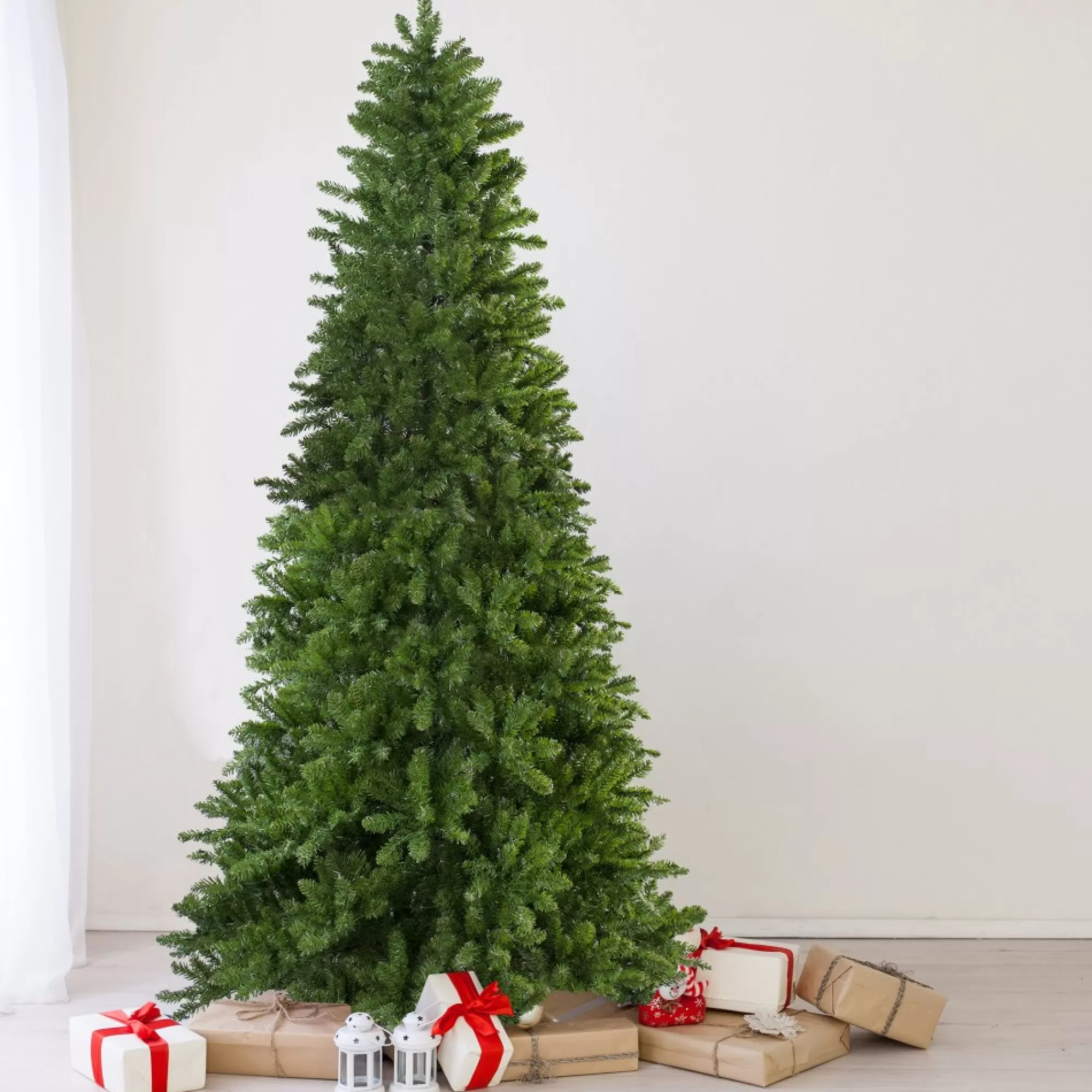 Northlight Unlit-10' Slim Eastern Pine Artificial Christmas Tree - Unlit