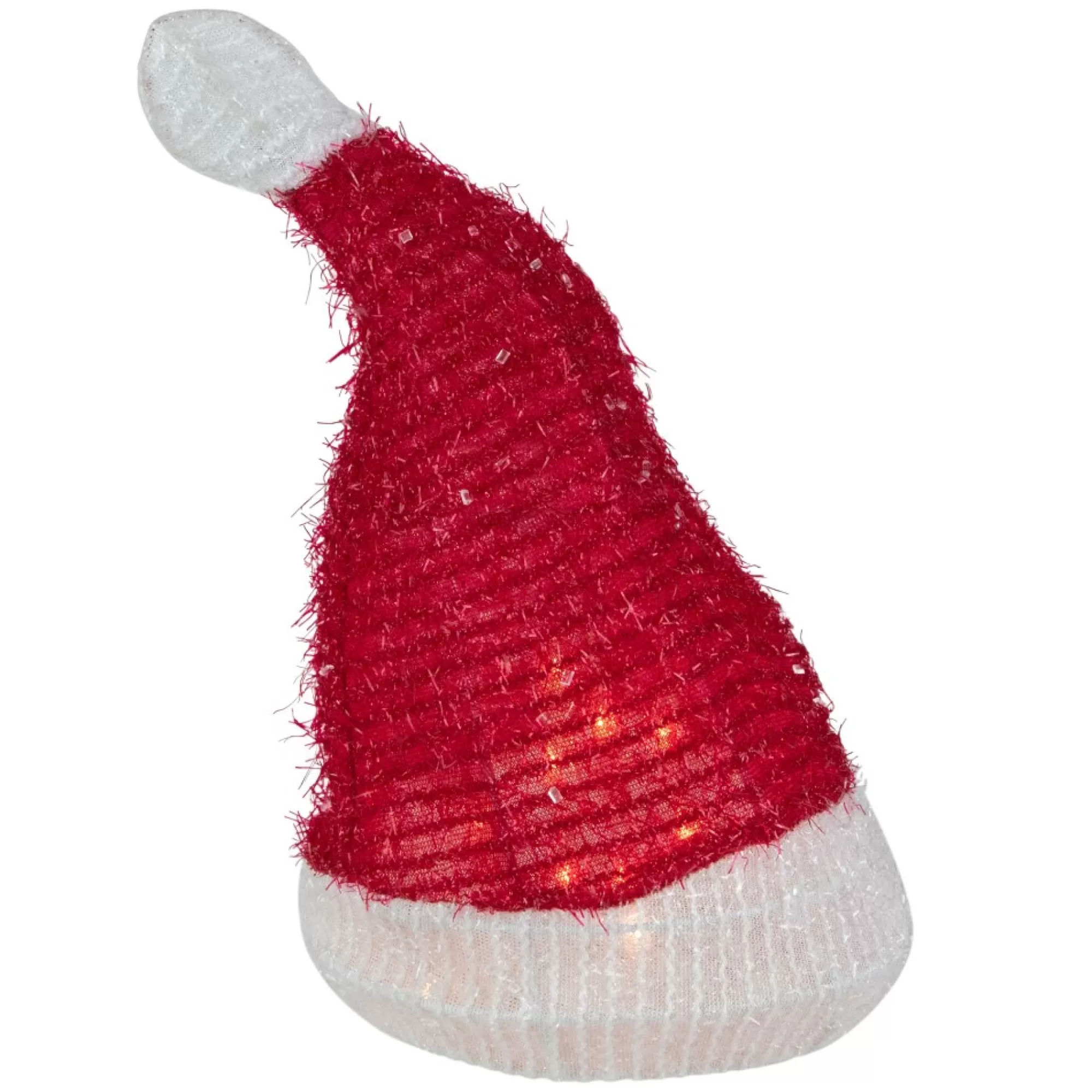 Northlight Stars-12.25" Lighted Santa Hat Christmas Tree Topper, Clear Lights