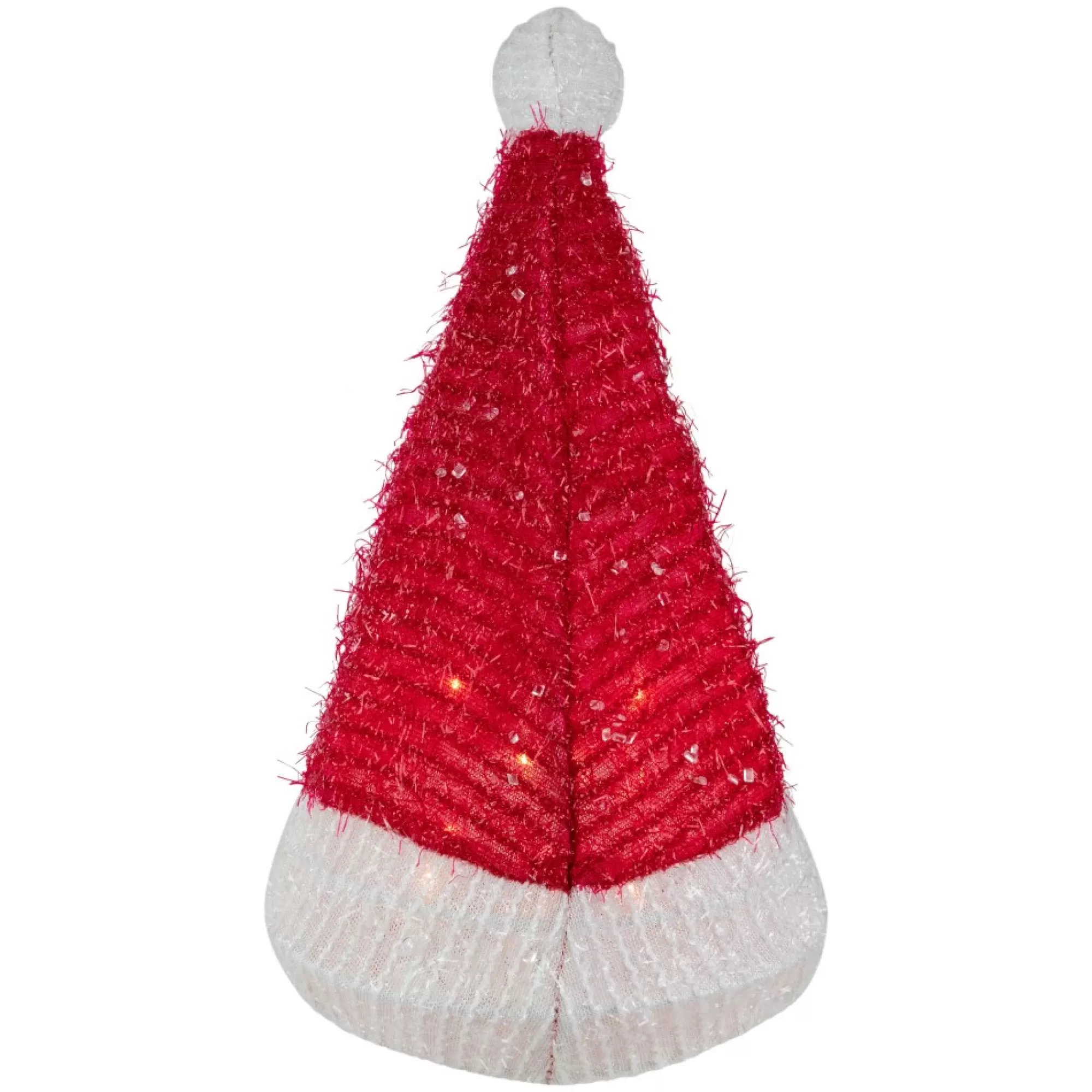 Northlight Stars-12.25" Lighted Santa Hat Christmas Tree Topper, Clear Lights