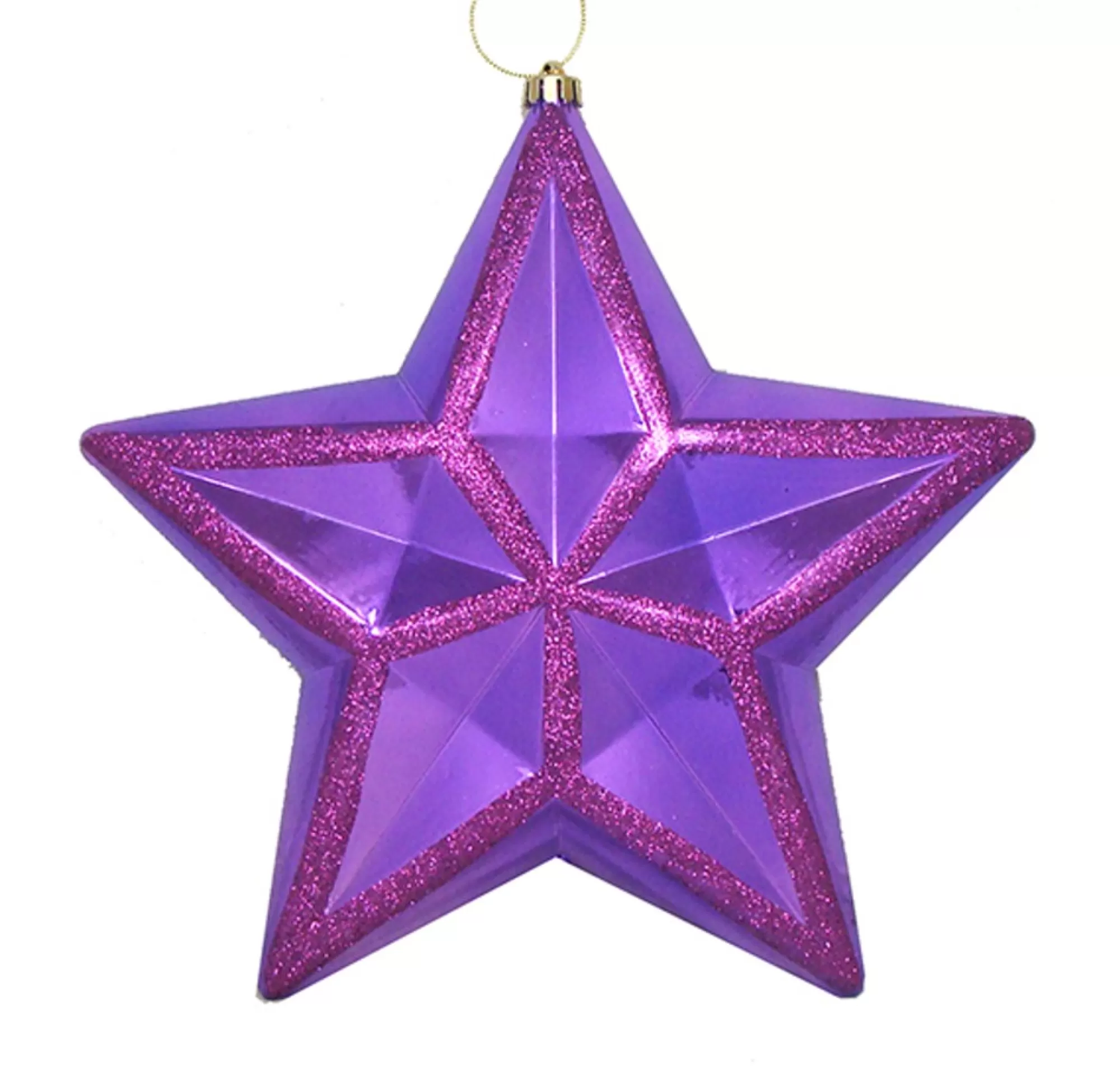 DAK Stars-12" Purple Shatterproof 2-Finish Star Christmas Ornament