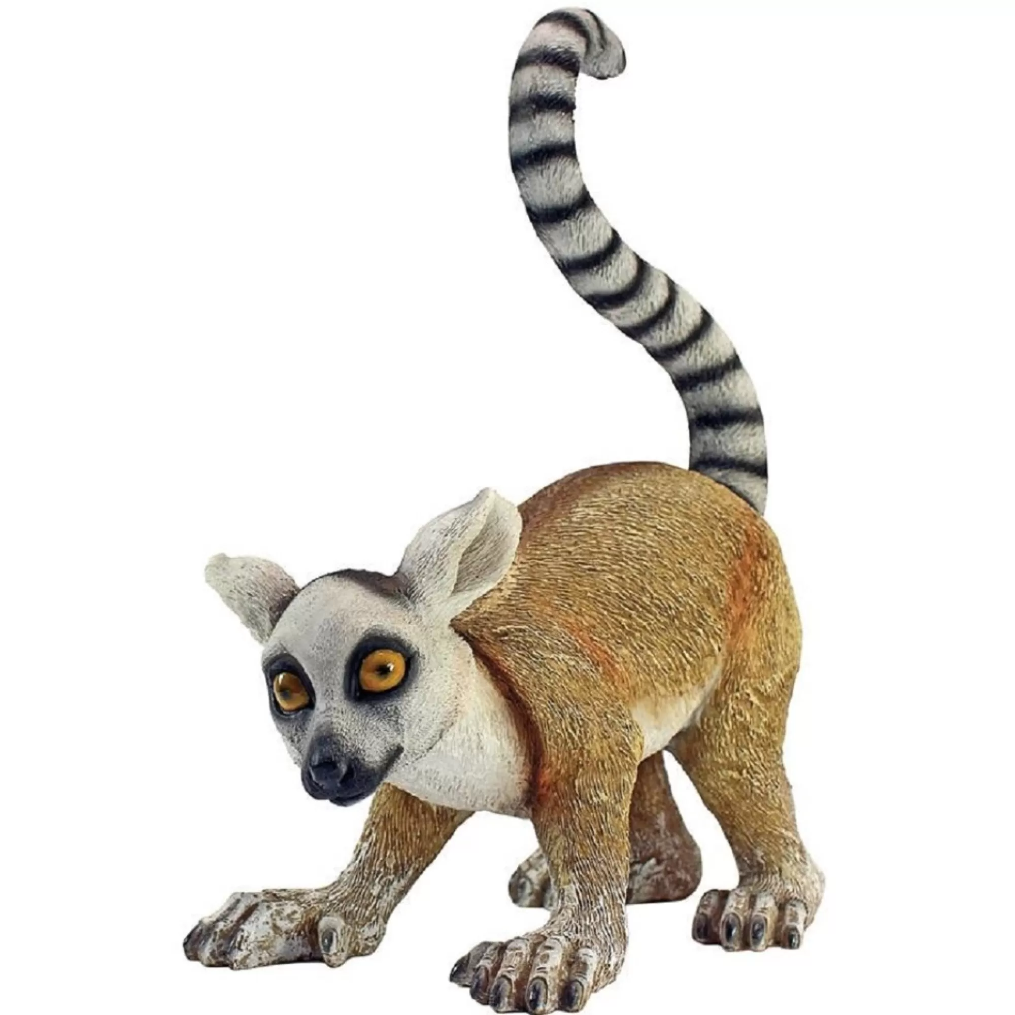 Outdoor Living and Style Finials-13.5" Lemur Leaping Striped Tail Outdoor Garden Statue