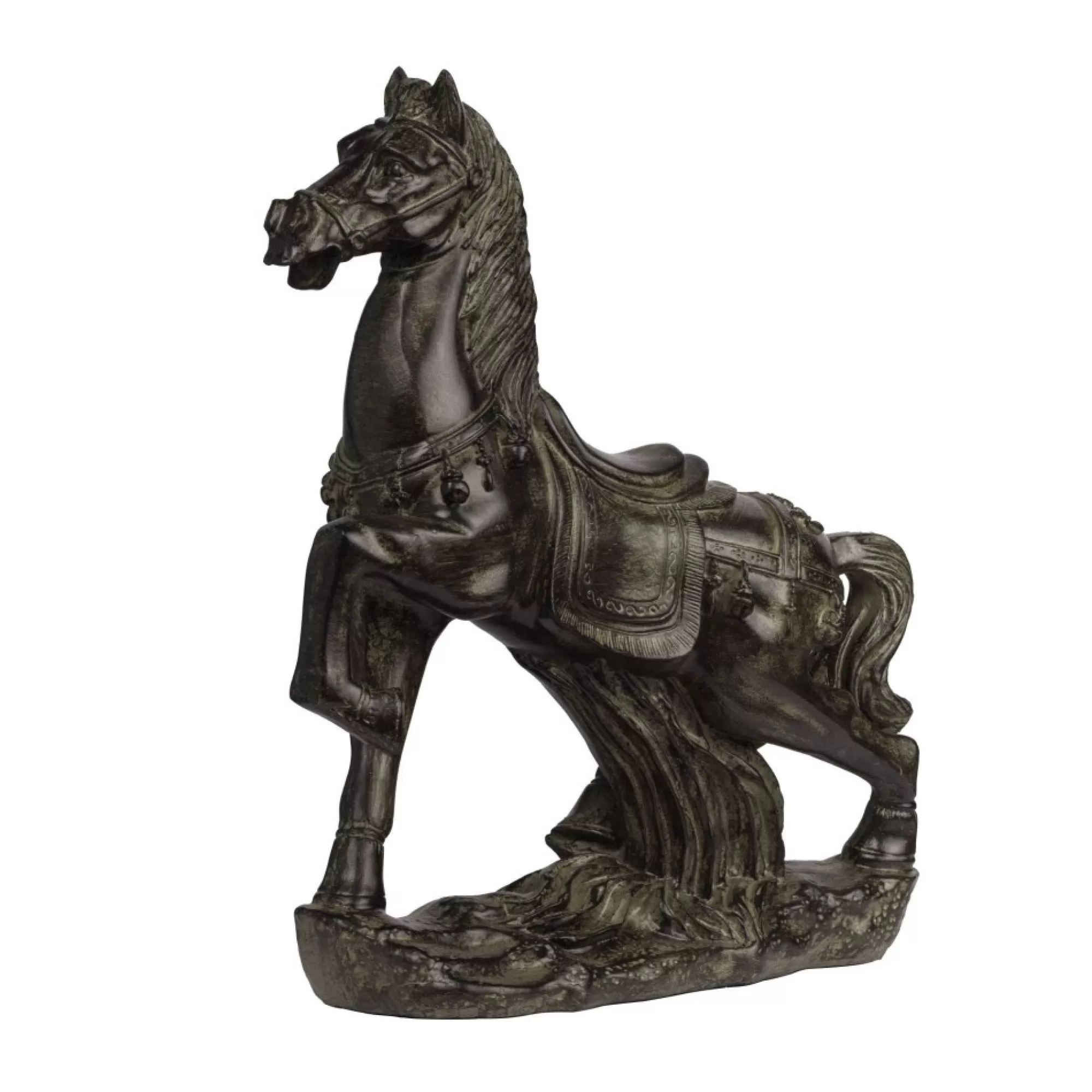 A&B Home Finials-13" Bronze Antique Regal Pose Horse Figurine Statue