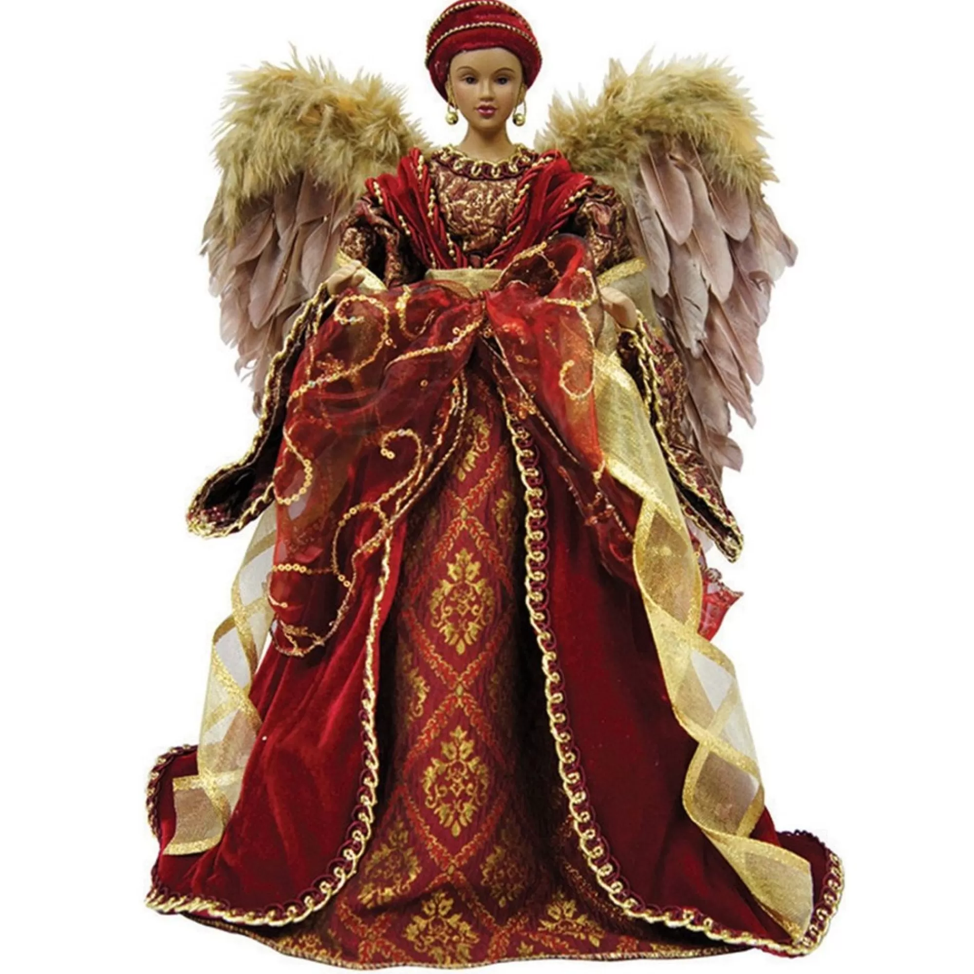 CC Christmas Decor Angels-16" African American Angel Christmas Tree Topper, Unlit