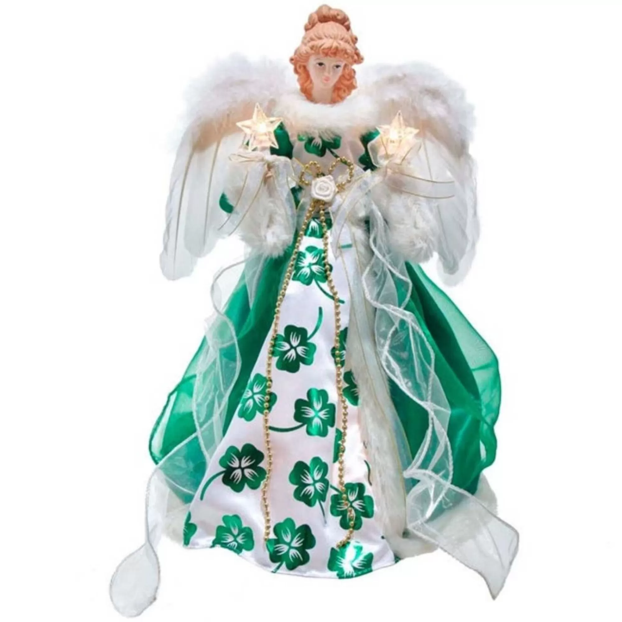 KSA Angels-16" Lighted Irish Angel Christmas Tree Topper