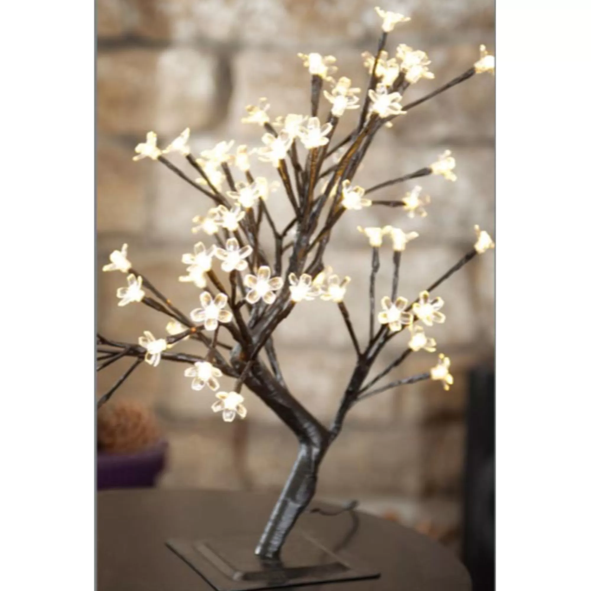 Hi-Line Gifts 1.75' Pre-Lit Bonsai Artificial Tree - Warm Led Lights< Pre-Lit