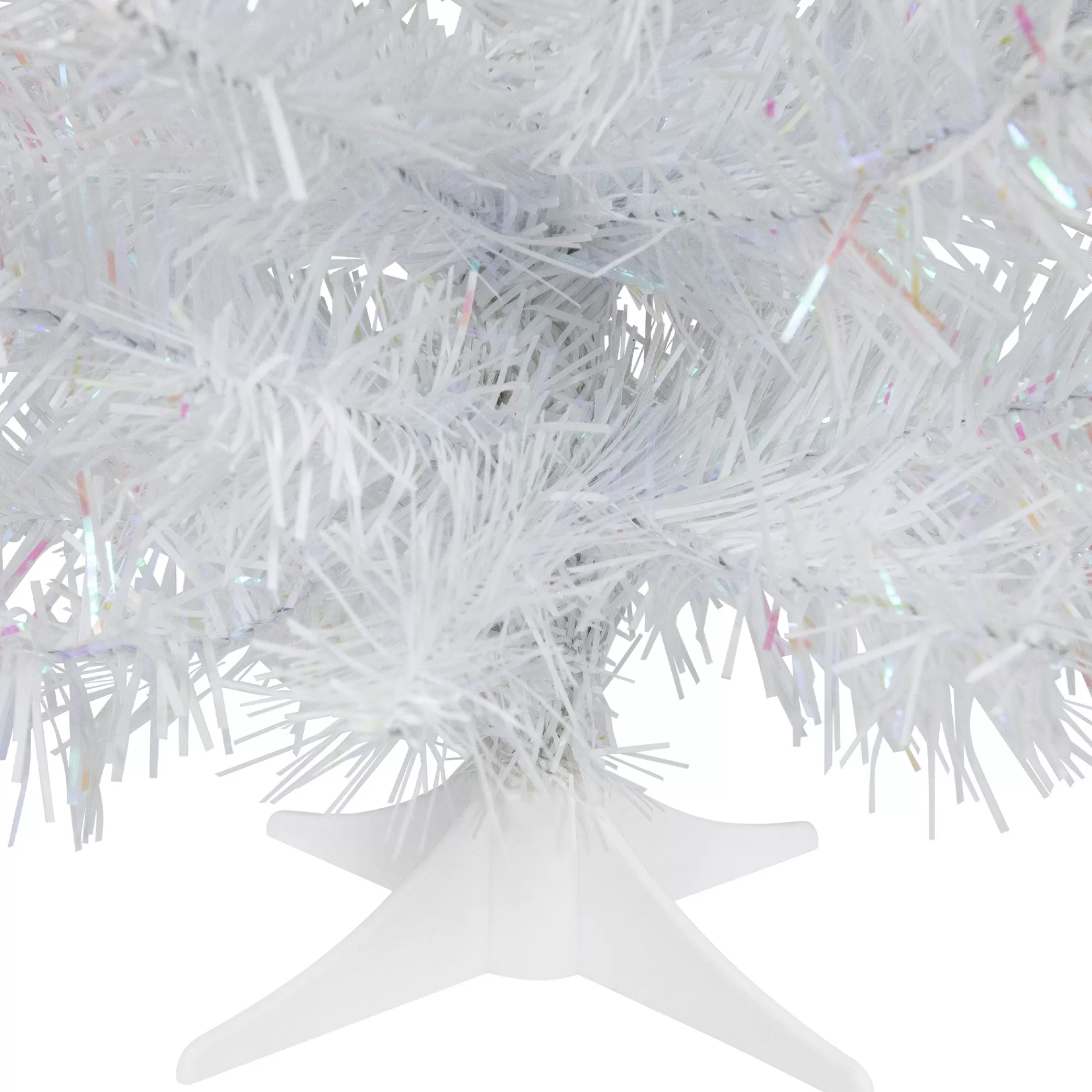 Northlight 18" White Iridescent Spruce Artificial Christmas Tree - Unlit< Colorful