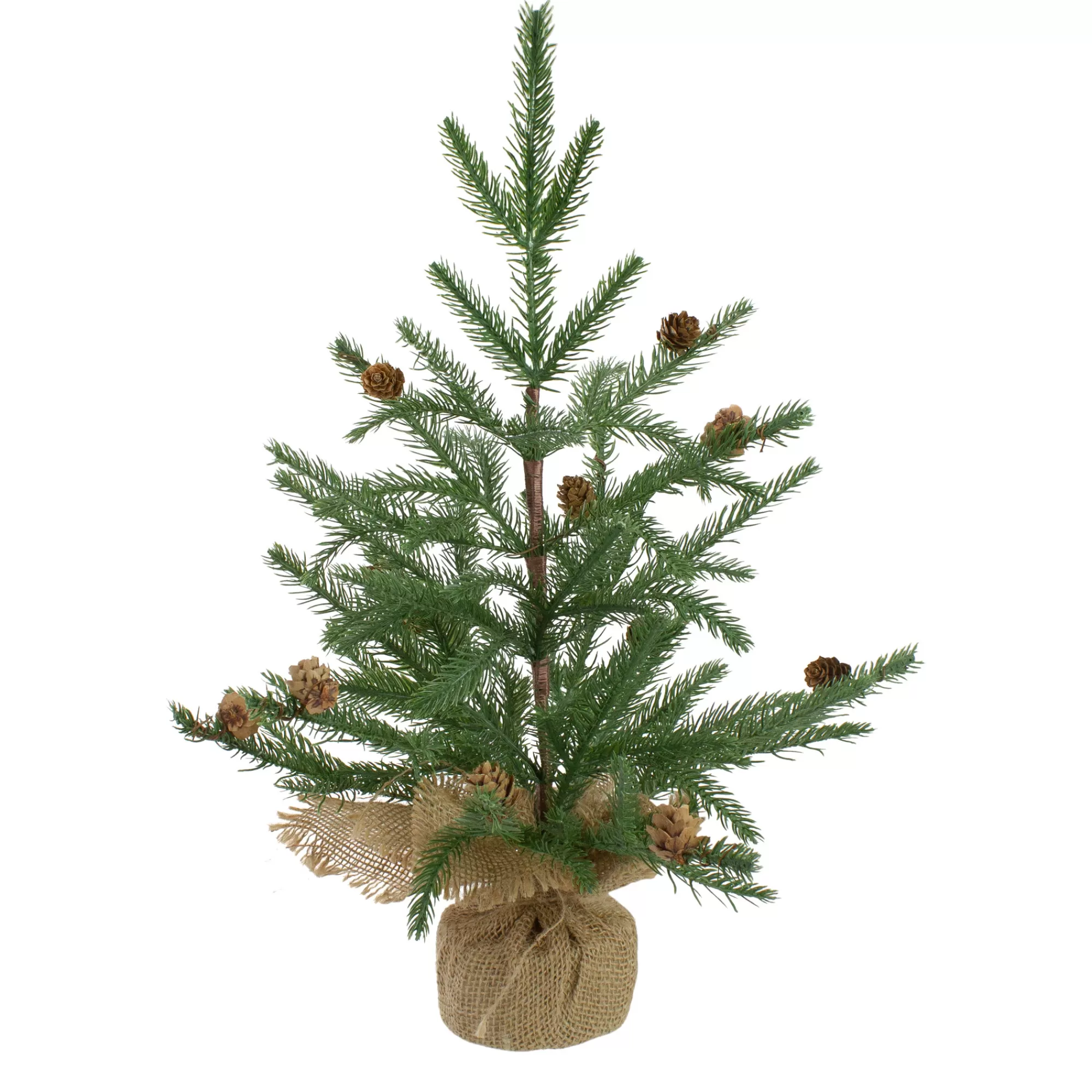 Northlight 19" Medium Artificial Christmas Tree In Burlap Base – Unlit< Potted