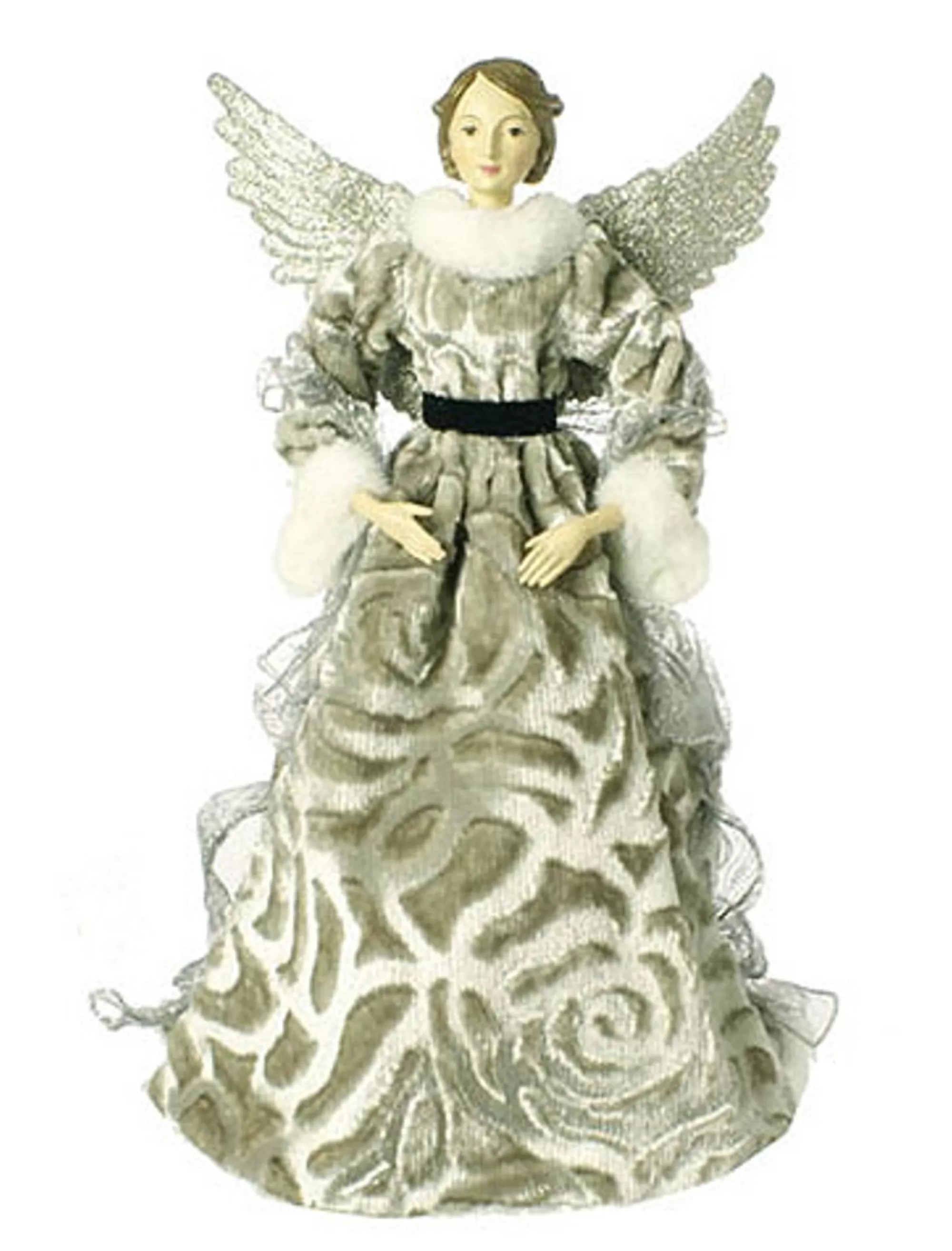 Raz Angels-19" Olive Green Glittered Angel Christmas Tree Topper