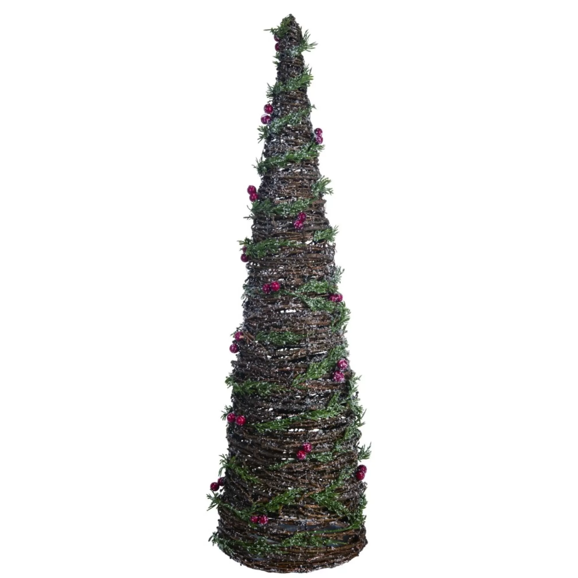 Contemporary Home Living Unlit-2.25' Brown Christmas Floral Sparkling Berry Tree - Unlit