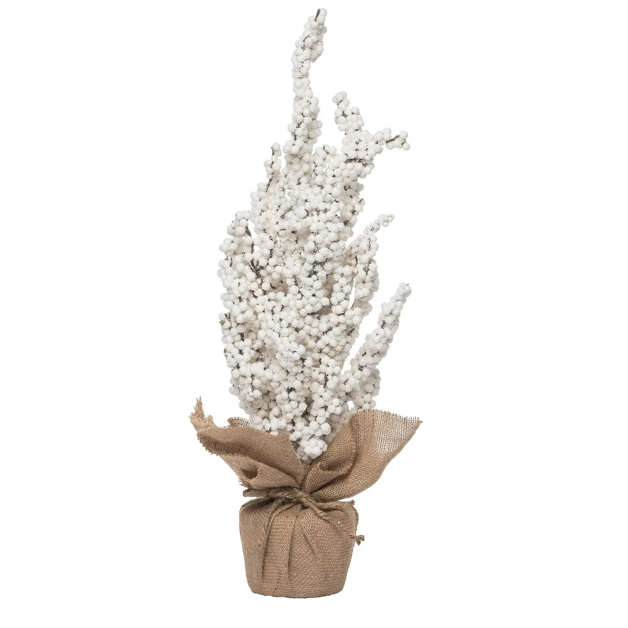 Contemporary Home Living 24" Potted White Berry Pencil Artificial Christmas Tree, Unlit< Potted