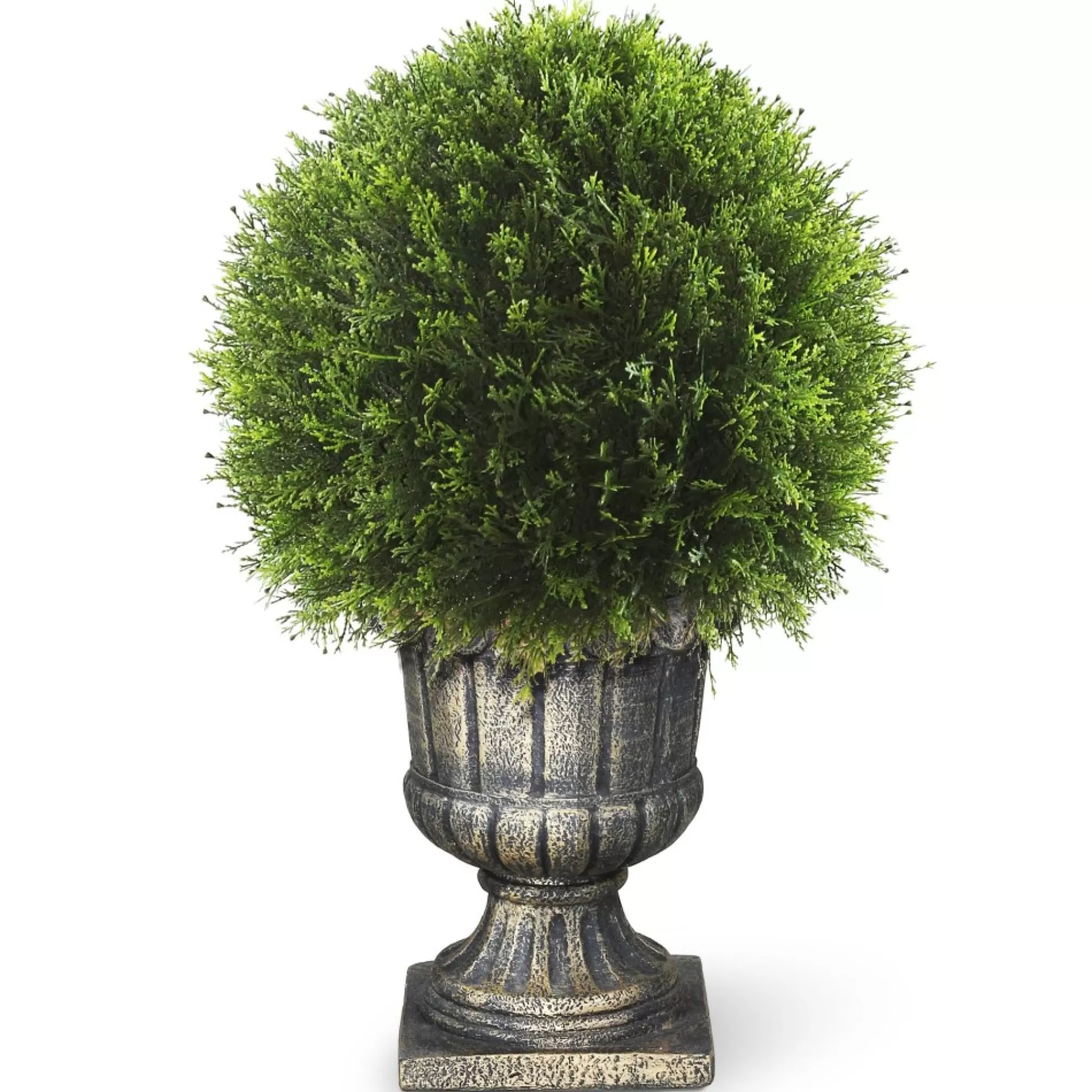 Christmas Central Topiaries-27" Upright Juniper Ball Topiary Tree In Urn - Unlit