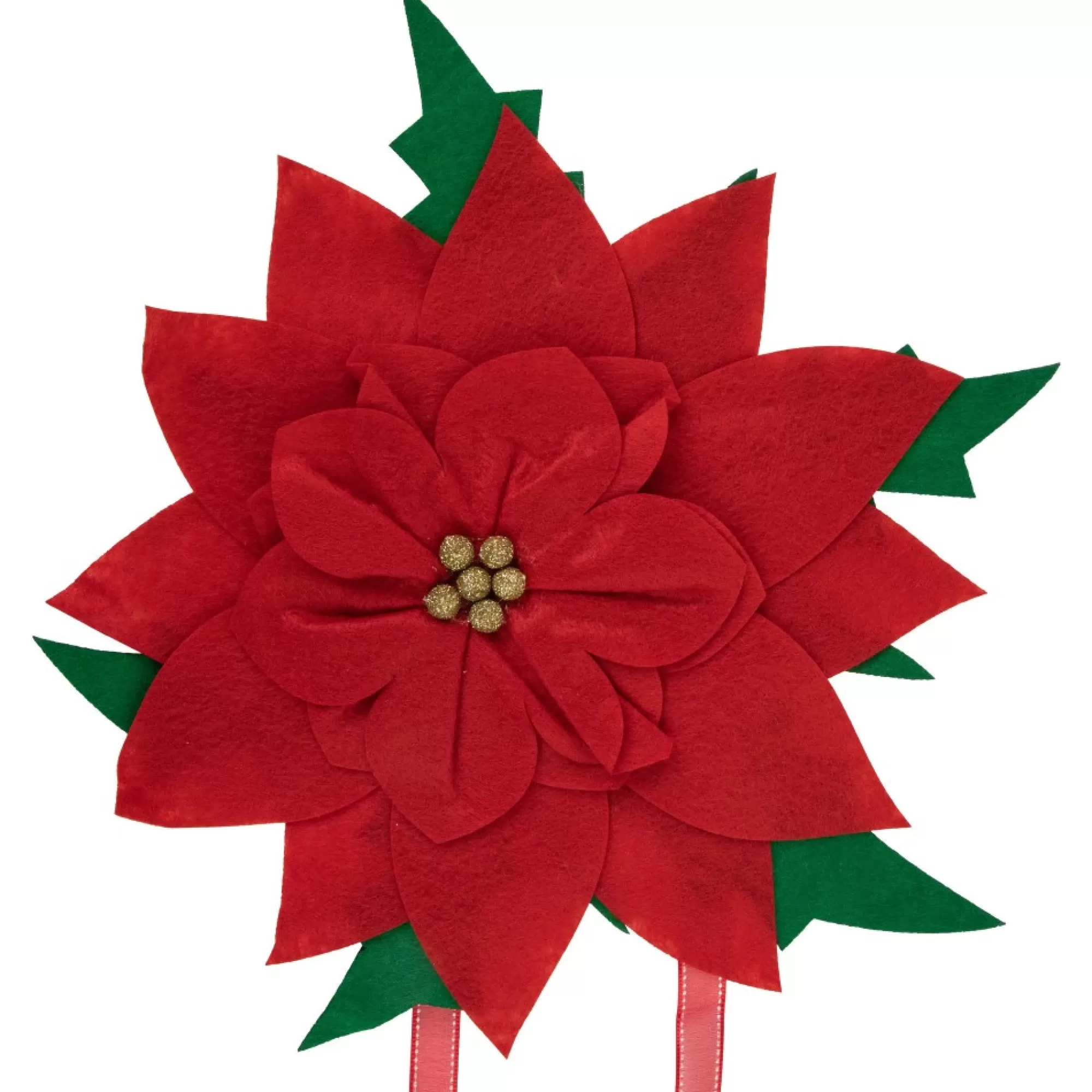 Northlight Stars-29" Red Poinsettia Tie-On Christmas Tree Topper, Unlit