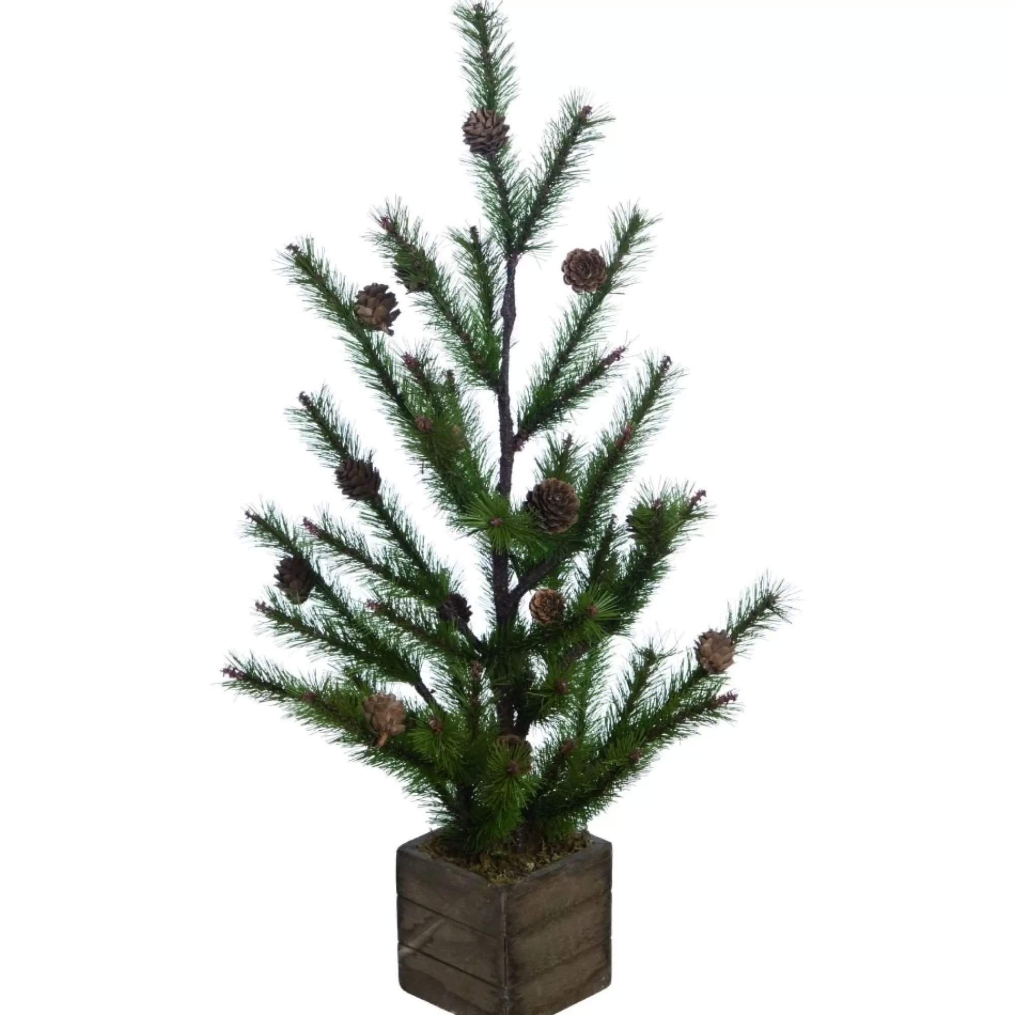 Contemporary Home Living Unlit-2' Potted Pinecone Artificial Christmas Tree With Container - Unlit