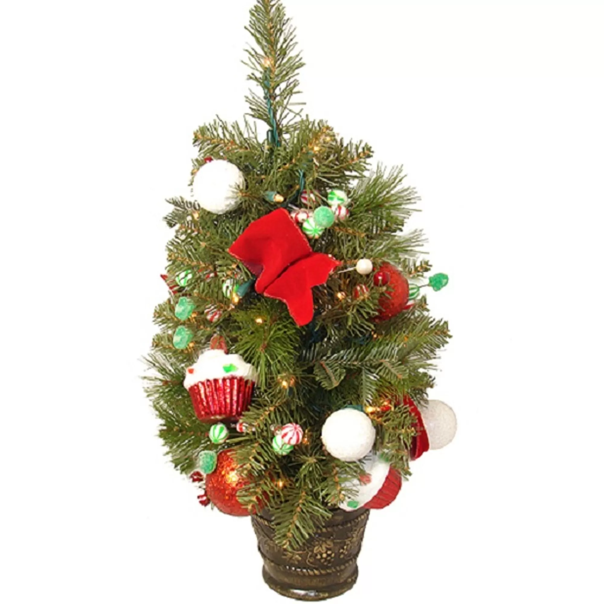 Allstate 2' Pre-Lit Candy Fantasy Artificial Christmas Tree - Clear Lights< Potted