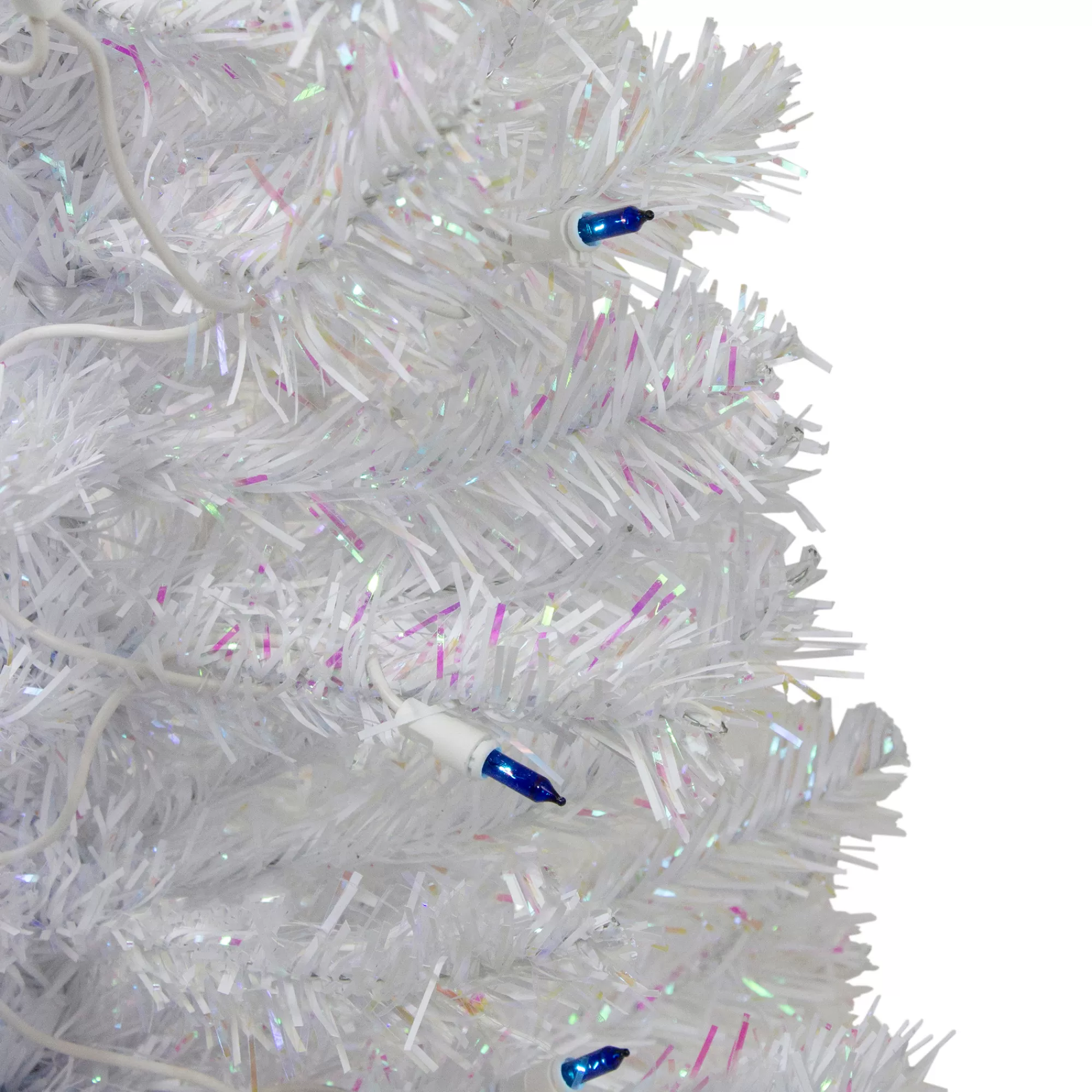 Northlight 2' Pre-Lit White Pine Artificial Christmas Tree - Blue Lights< Pre-Lit