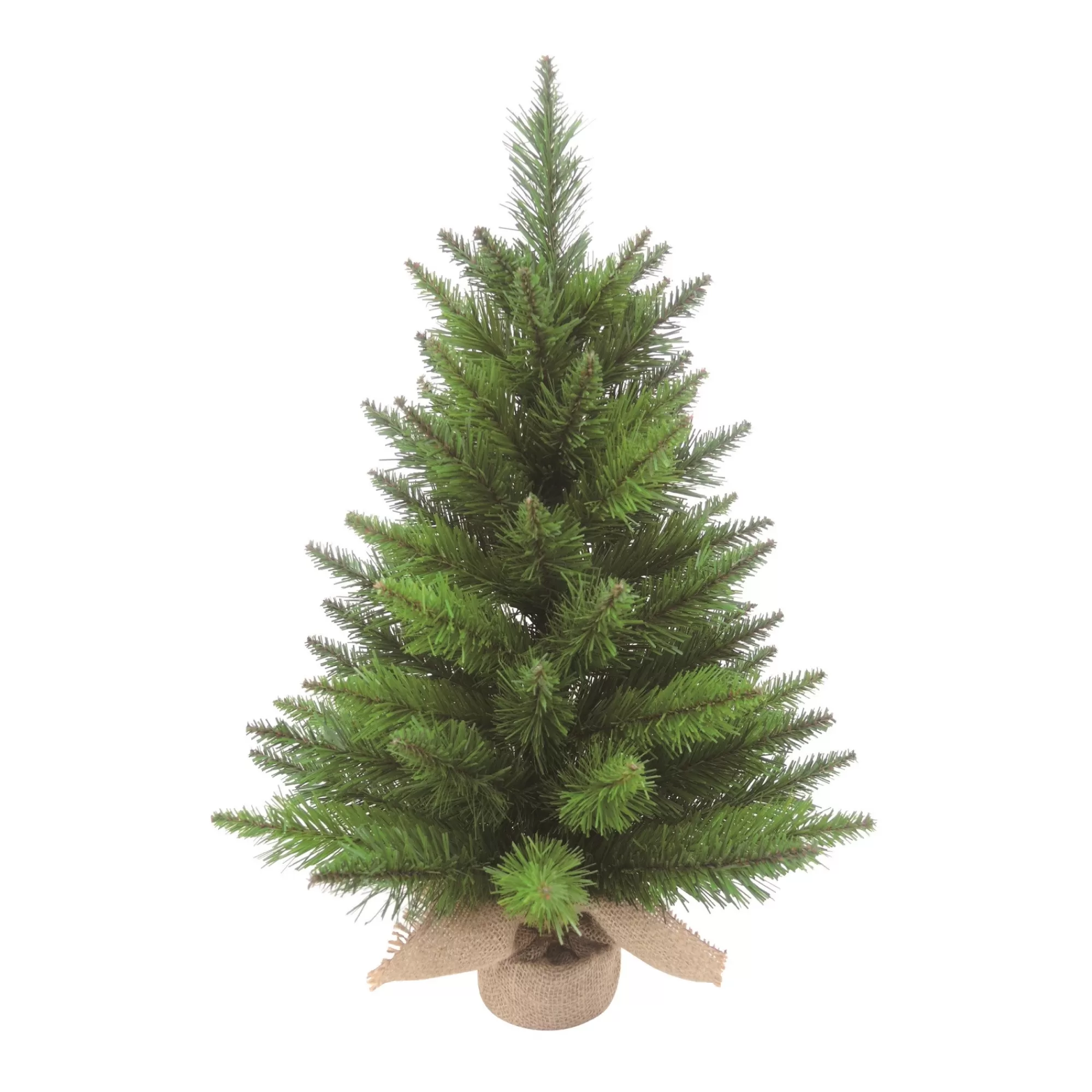 Contemporary Home Living 2' Spruce Artificial Christmas Tree In Burlap Base, Unlit< Potted