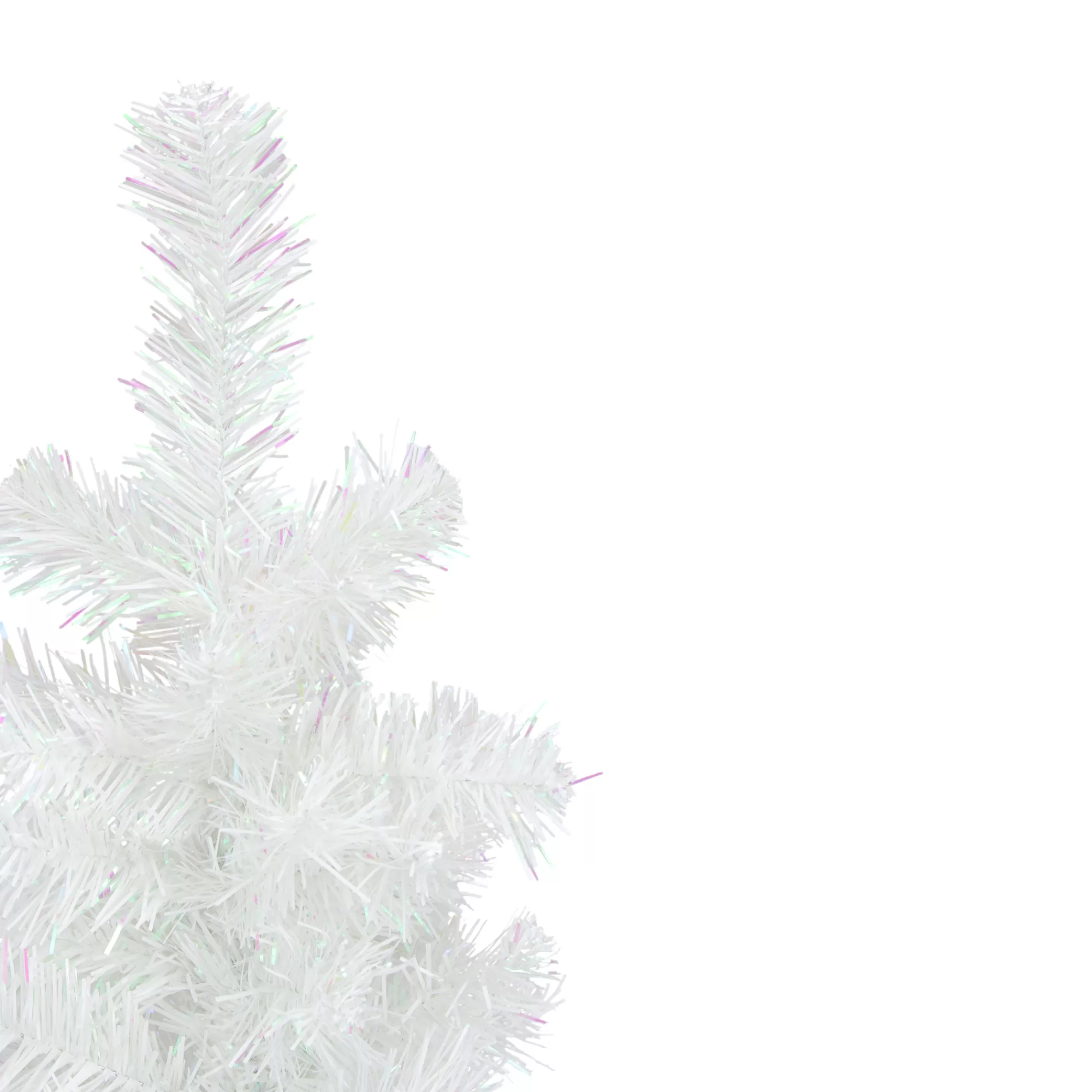 Northlight 2' White Iridescent Pine Artificial Christmas Tree - Unlit< Colorful