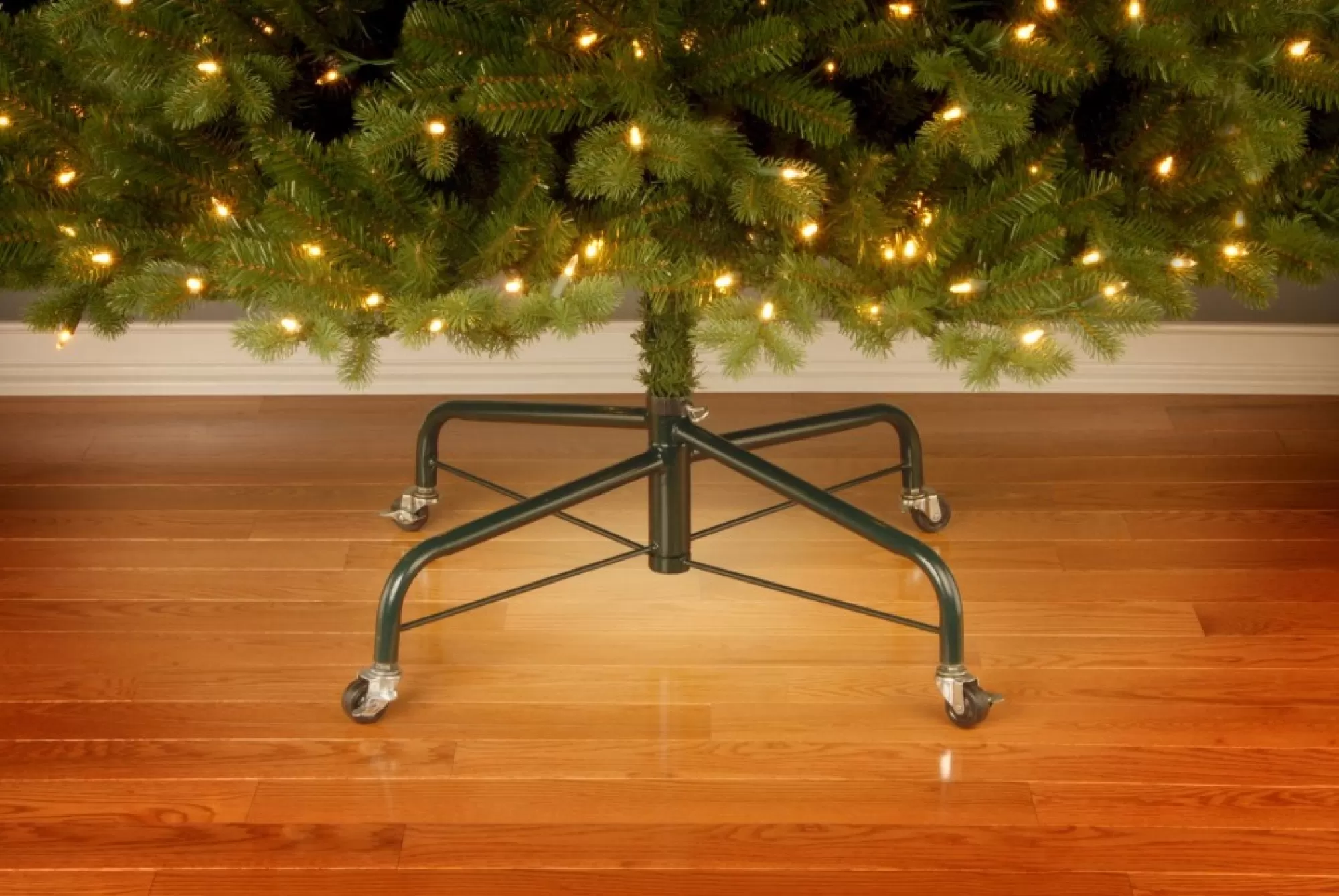 Christmas Central Artificial Tree Stands-32" Rolling Artificial Christmas Tree Stand With Wheels