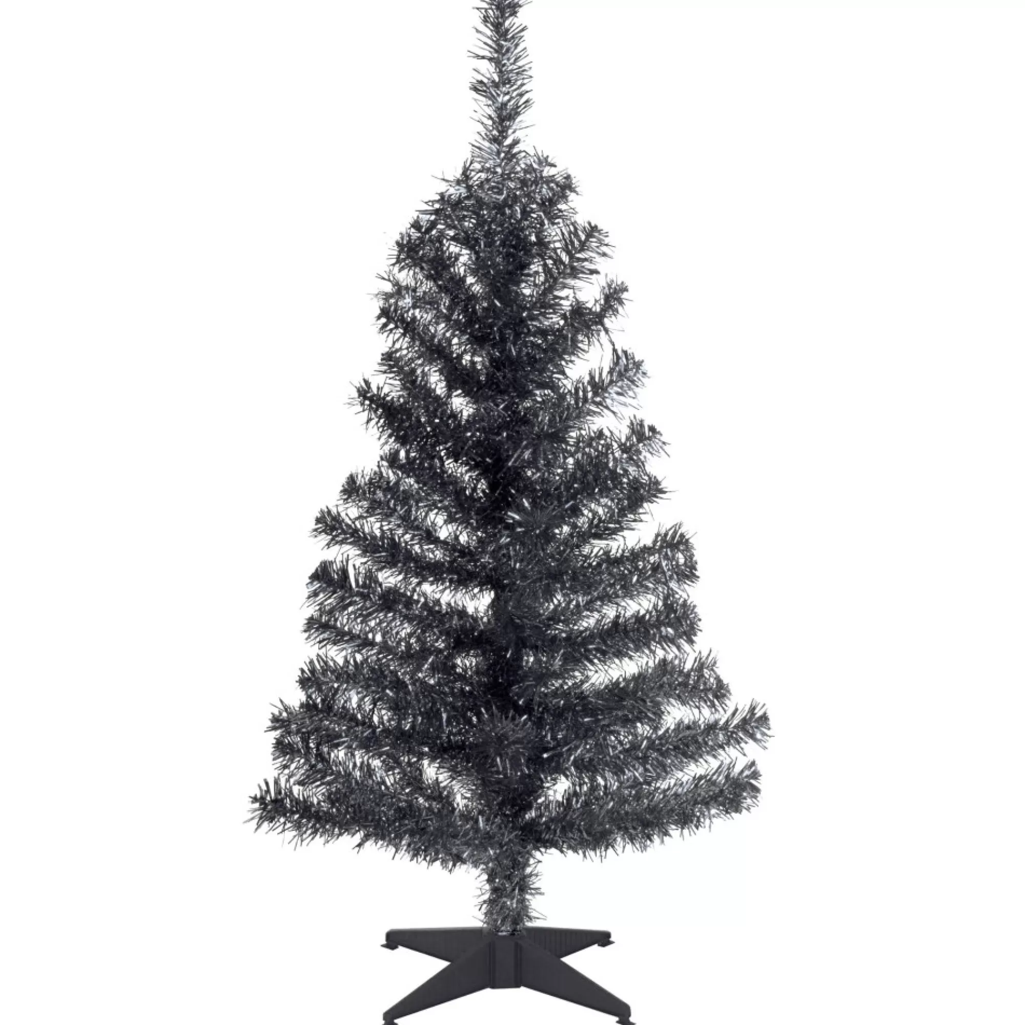 Christmas Central Unlit-3' Black Tinsel Artificial Christmas Tree, Unlit