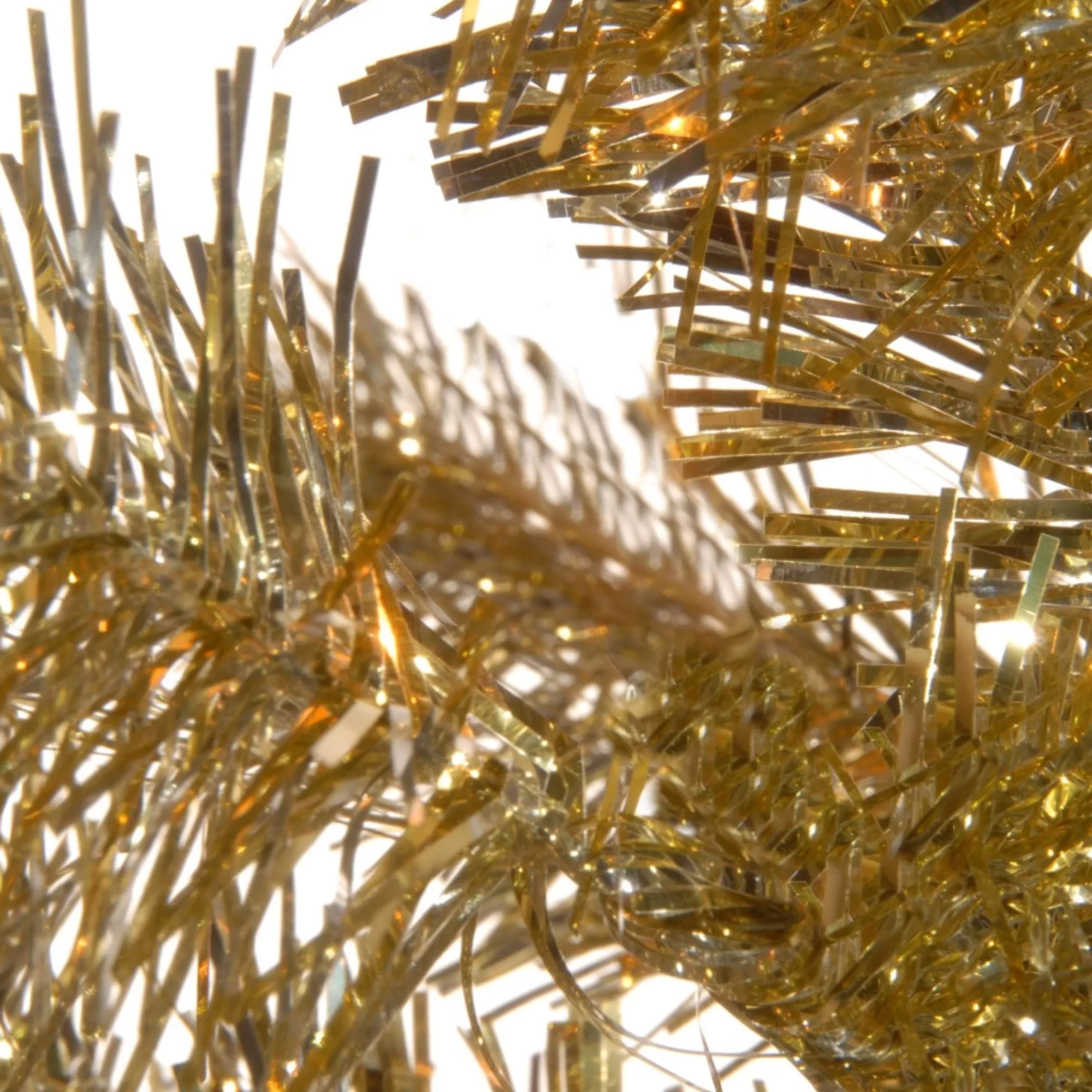 Christmas Central Unlit-3' Champagne Gold Tinsel Artificial Christmas Tree, Unlit