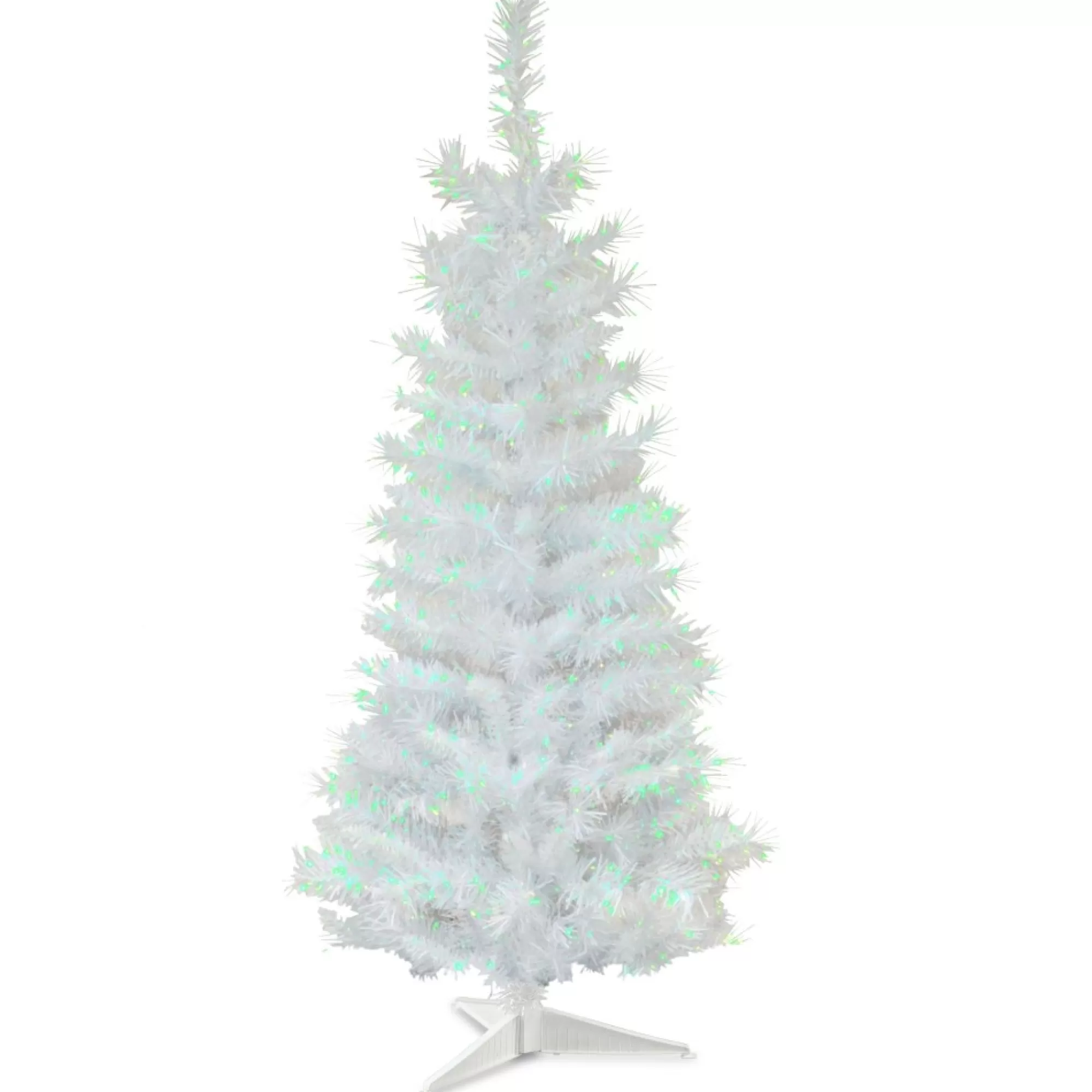 Christmas Central Unlit-3' Iridescent White Pine Tinsel Artificial Christmas Tree, Unlit