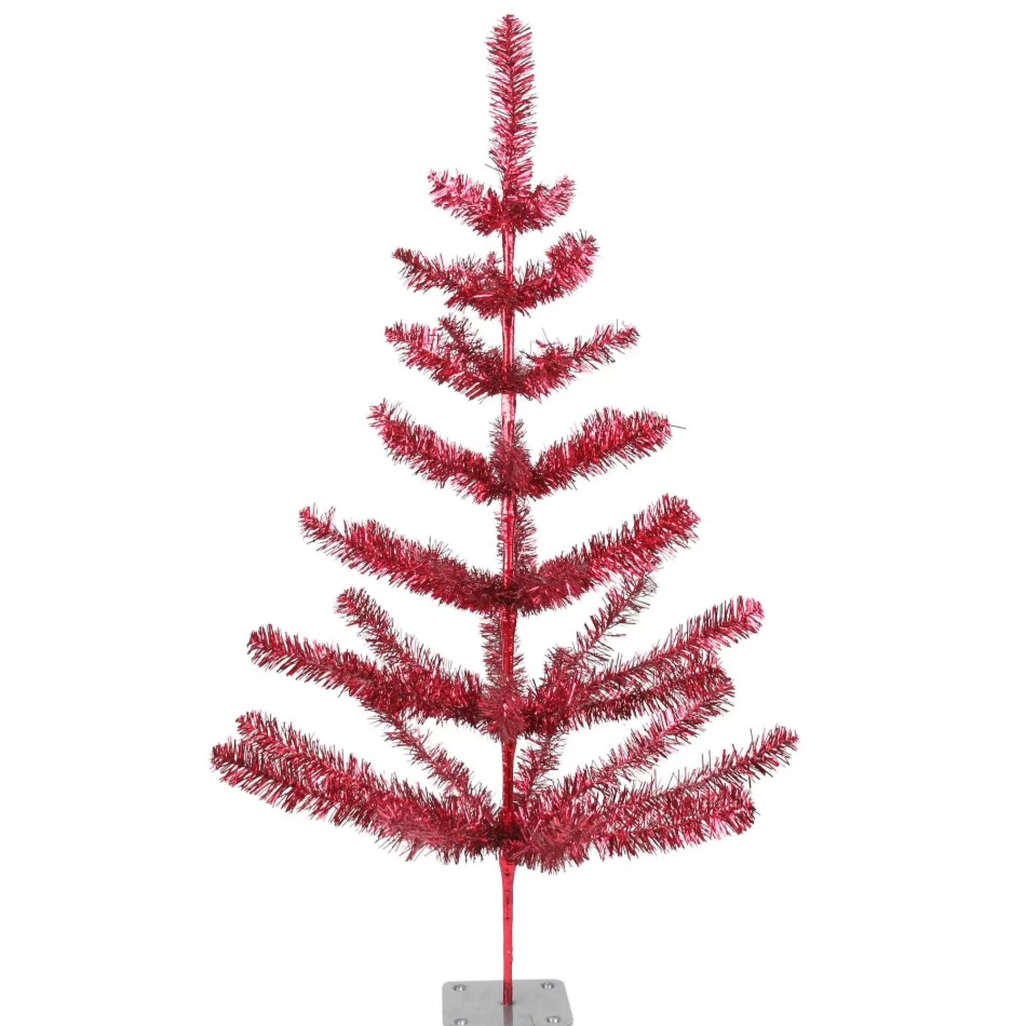 Northlight Unlit-3' Medium Red Tinsel Twig Artificial Christmas Tree, Unlit