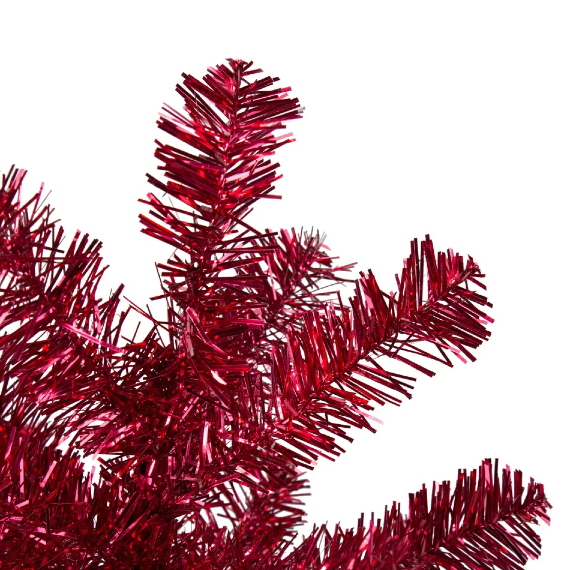 Northlight Unlit-3' Metallic Crimson Tinsel Artificial Christmas Tree - Unlit