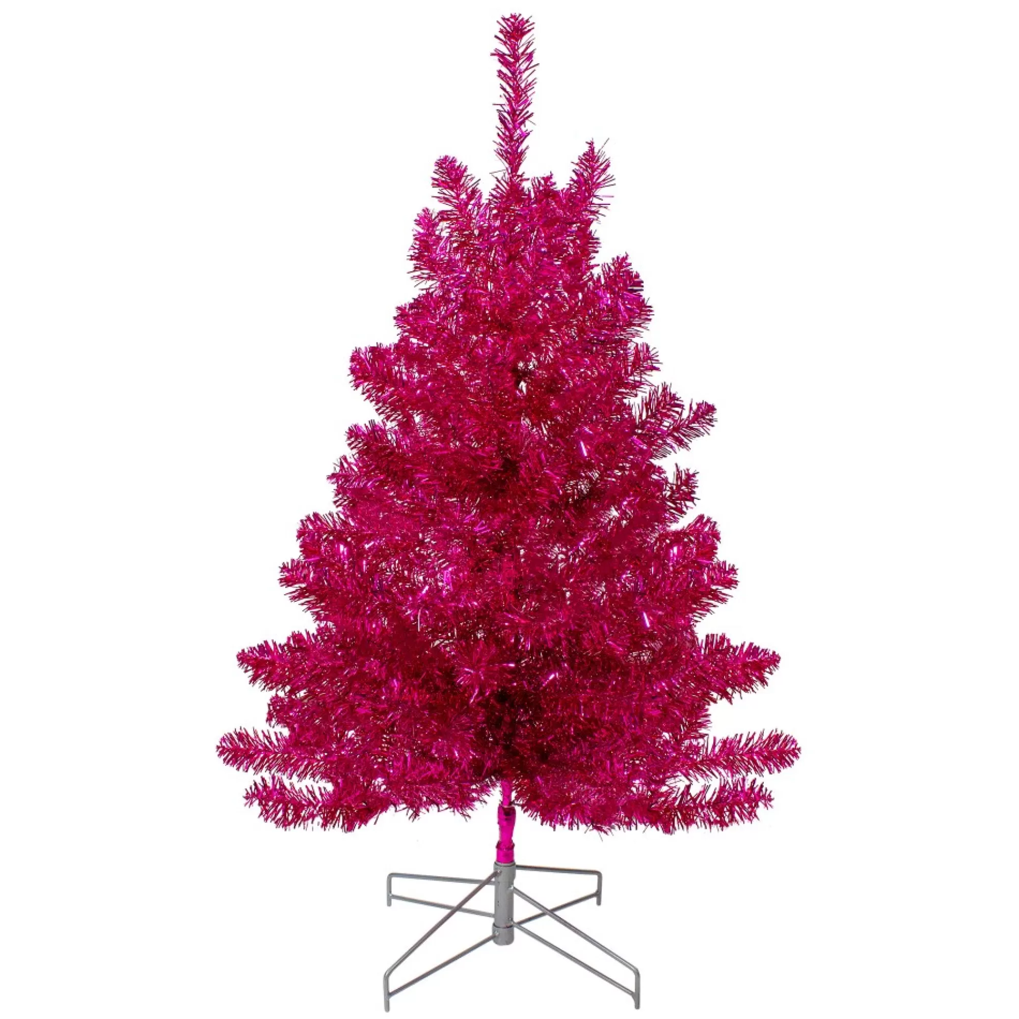 Northlight Unlit-3' Metallic Pink Tinsel Artificial Christmas Tree - Unlit