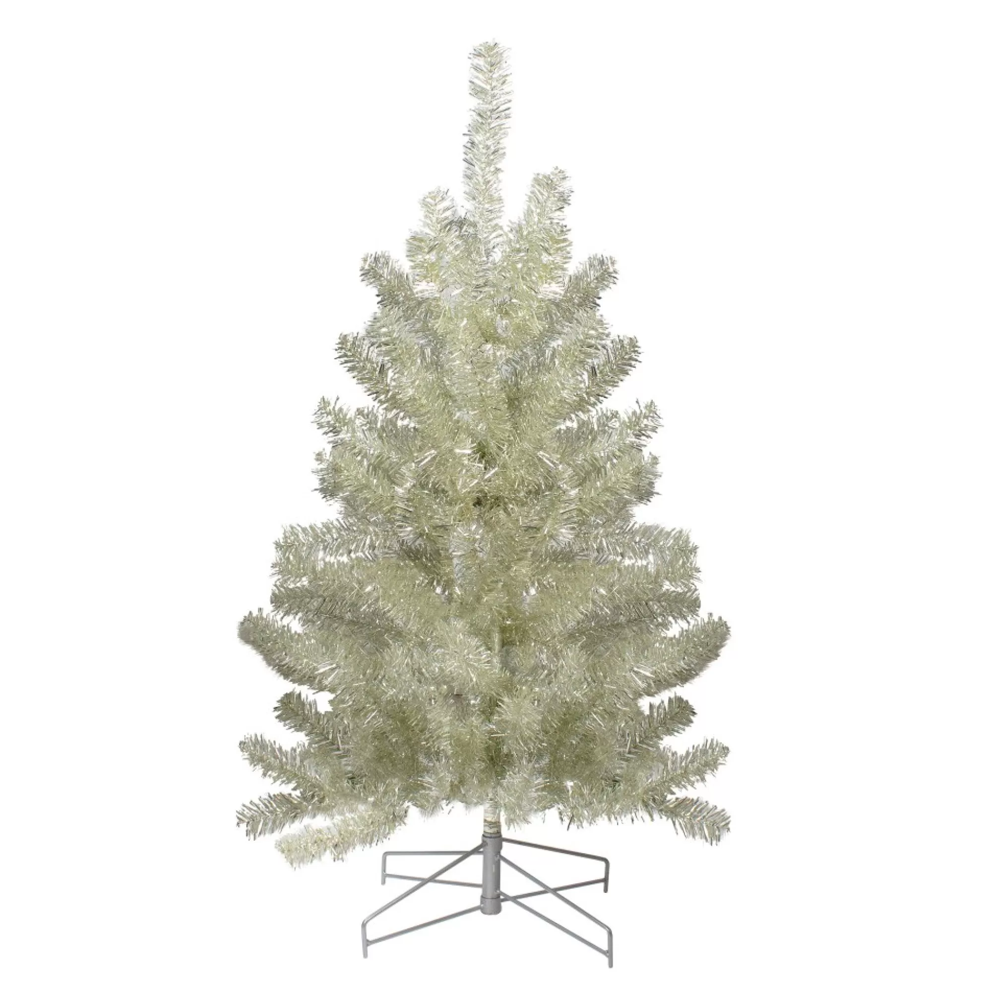 Northlight Unlit-3' Metallic Platinum Artificial Tinsel Christmas Tree - Unlit