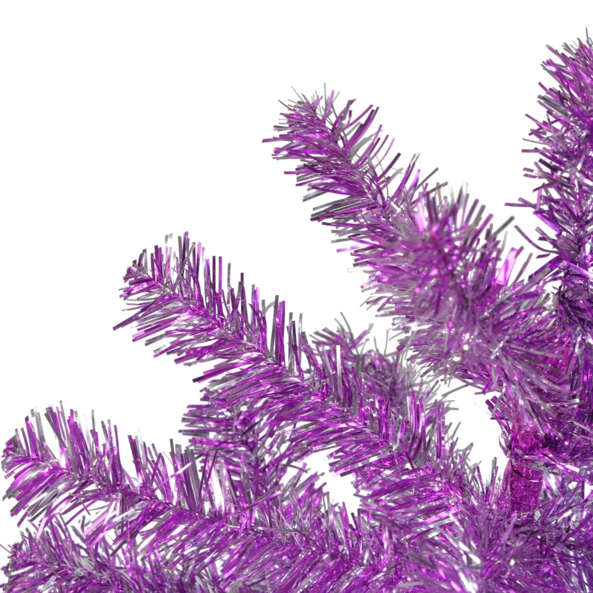 Northlight Unlit-3' Metallic Purple Tinsel Artificial Christmas Tree - Unlit