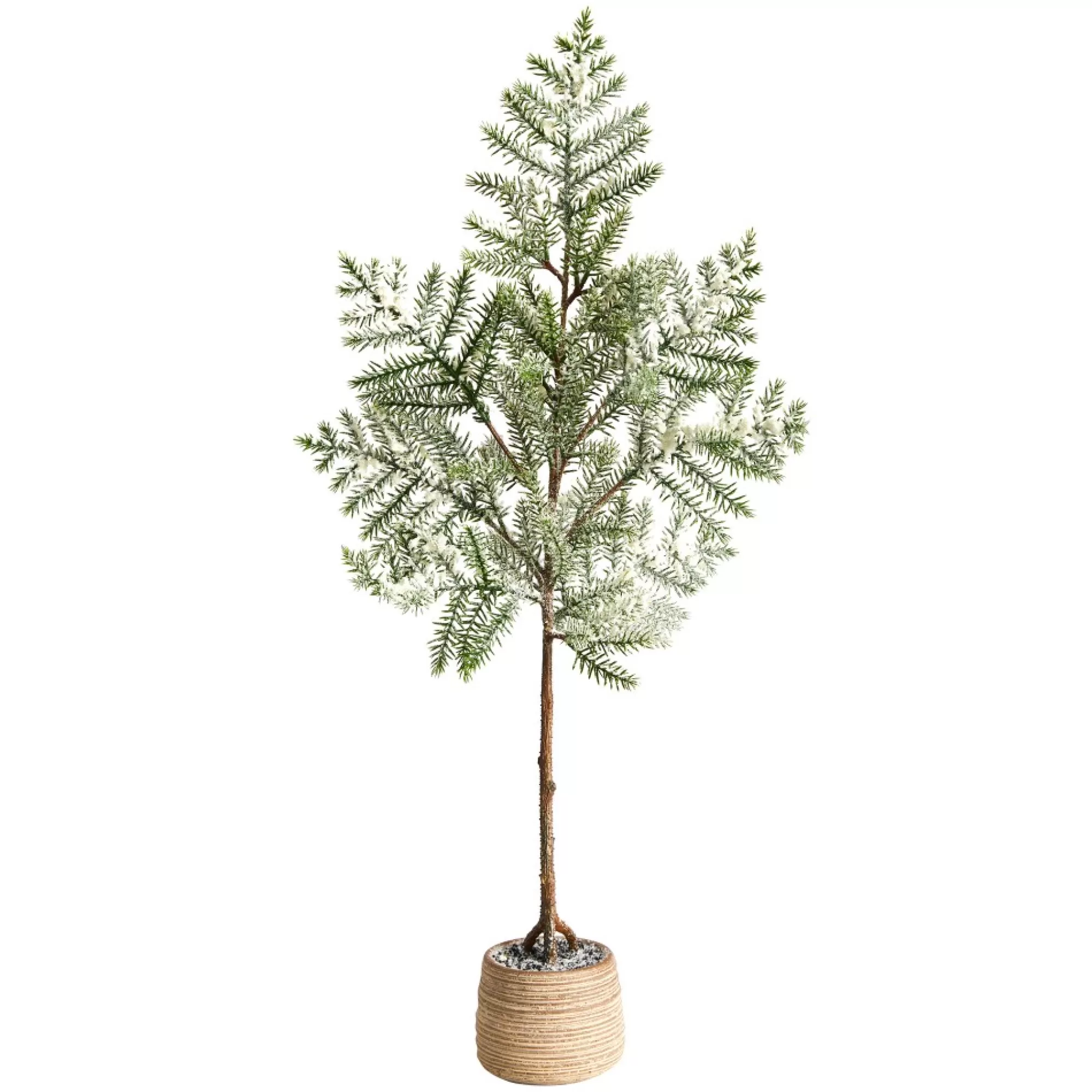 Nearly Natural Unlit-3' Potted Frosted Pine Artificial Christmas Tree, Unlit