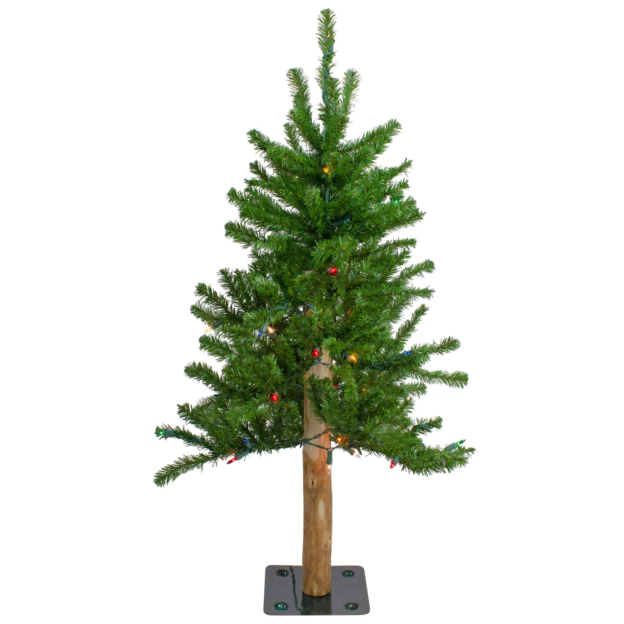 Northlight 3' Pre-Lit Alpine Artificial Christmas Tree - Multi Lights< Alpine