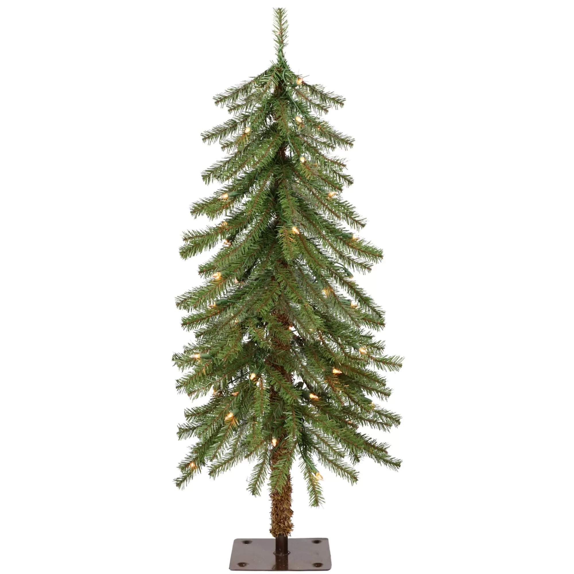 CC Christmas Decor 3' Pre-Lit Alpine Artificial Christmas Tree, Clear Lights< Pre-Lit