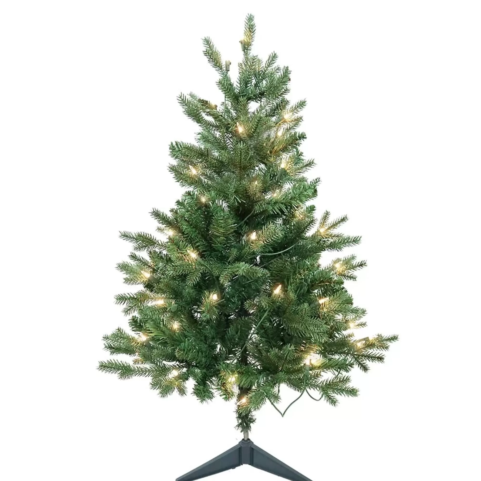 KSA 3' Pre-Lit Jackson Pine Artificial Christmas Tree, Clear Lights< Pre-Lit