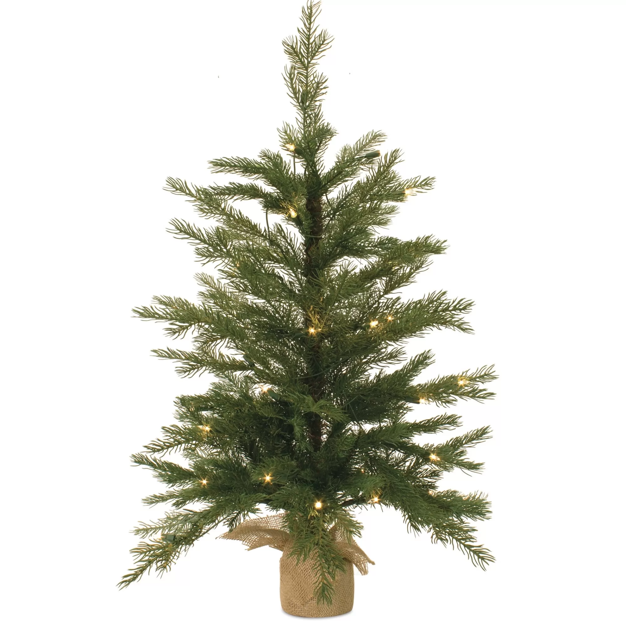 Melrose 3' Pre-Lit Pine Artificial Christmas Tree In Burlap Base< Pre-Lit