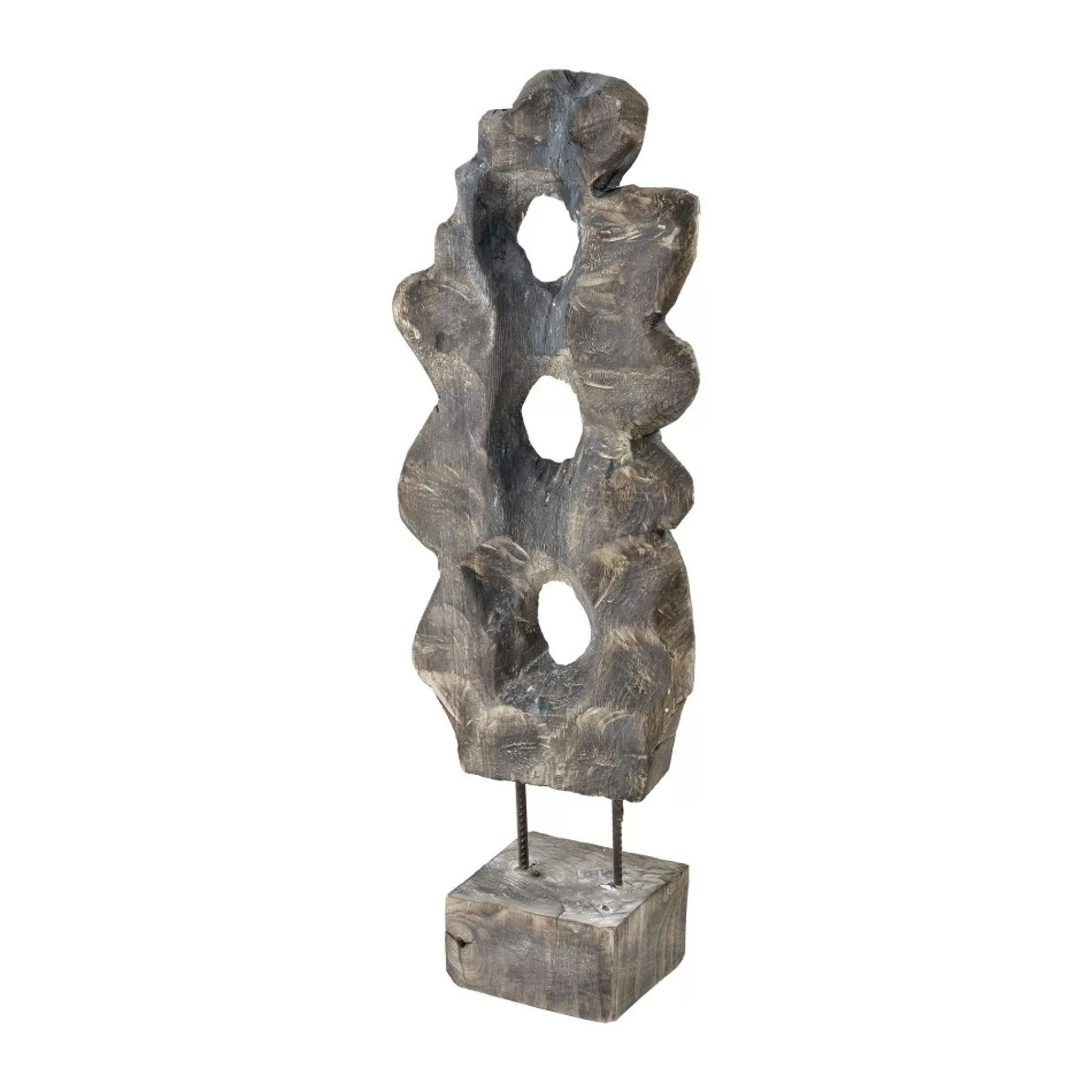 Contemporary Home Living Finials-40" Brown Gray Ahu Ornamental Sculpture