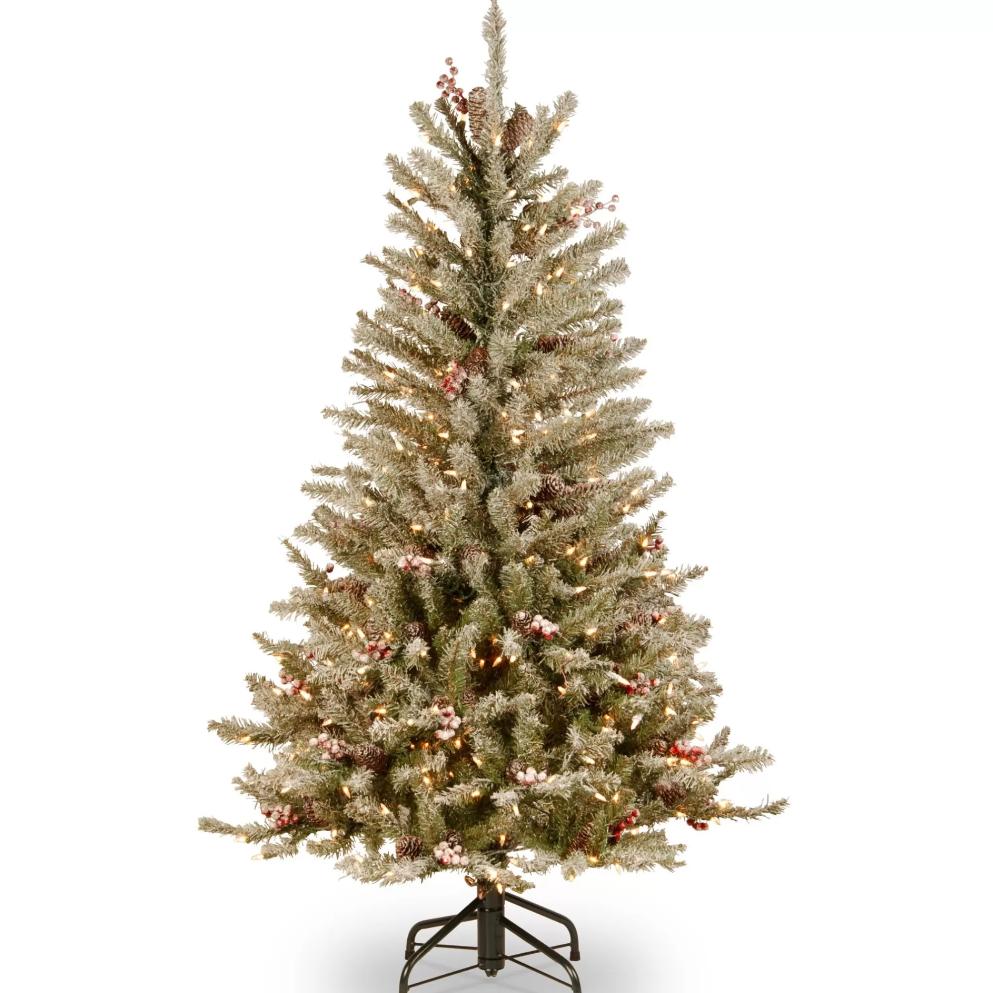 Christmas Central 4.5" Dunhill Fir Slim Artificial Christmas Tree - Clear Lights< Pre-Lit