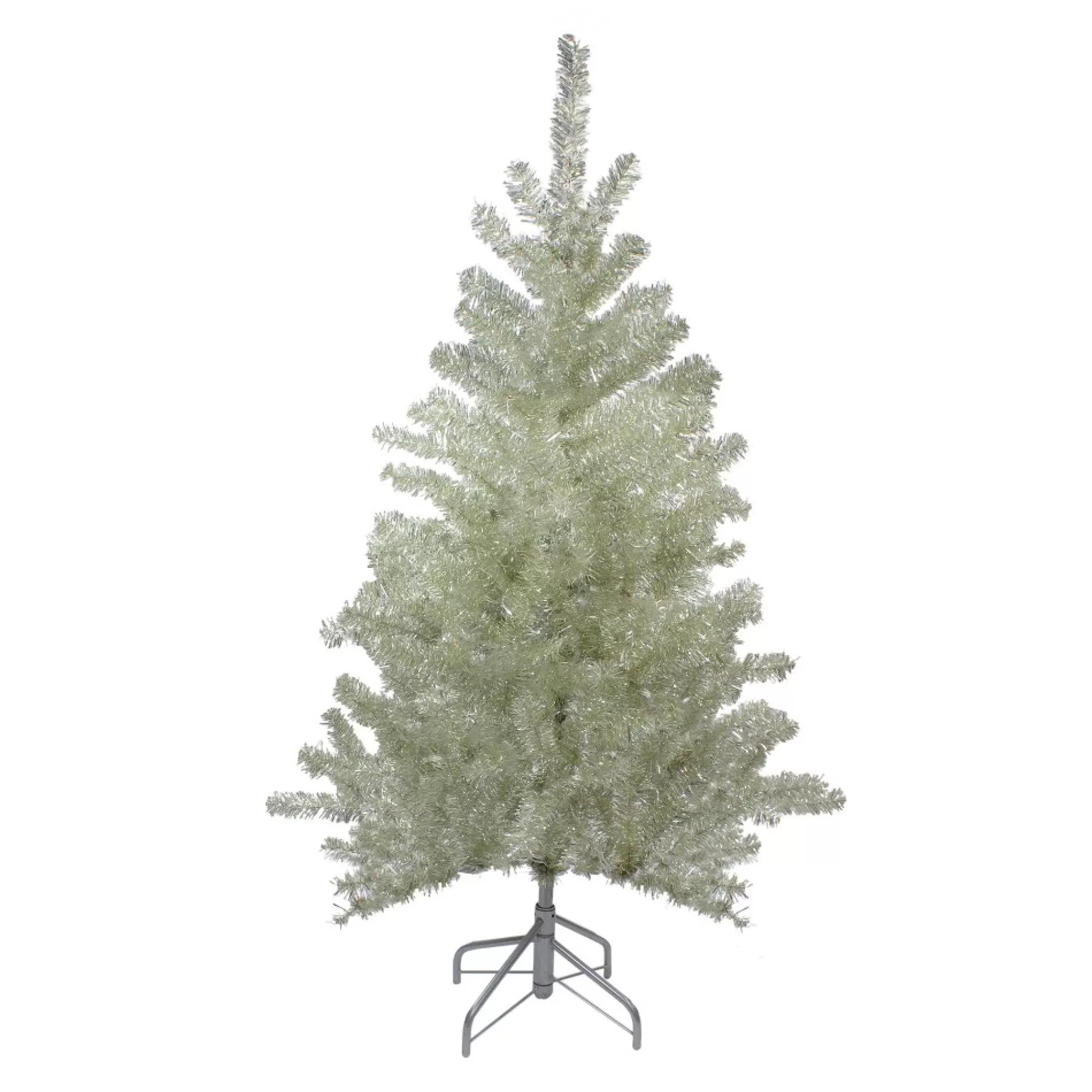 Northlight Unlit-4.5' Metallic Platinum Artificial Tinsel Christmas Tree - Unlit