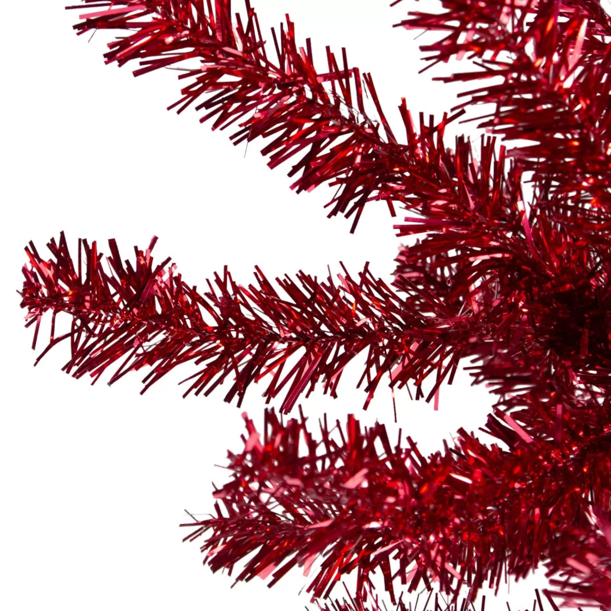 Northlight Unlit-4.5' Metallic Red Tinsel Artificial Christmas Tree - Unlit