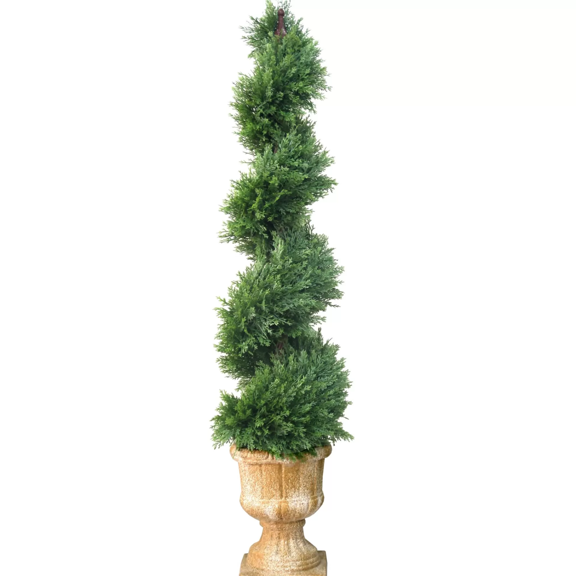 Christmas Central 4.5' Potted Juniper Spiral Slim Artificial Christmas Tree - Unlit< Potted