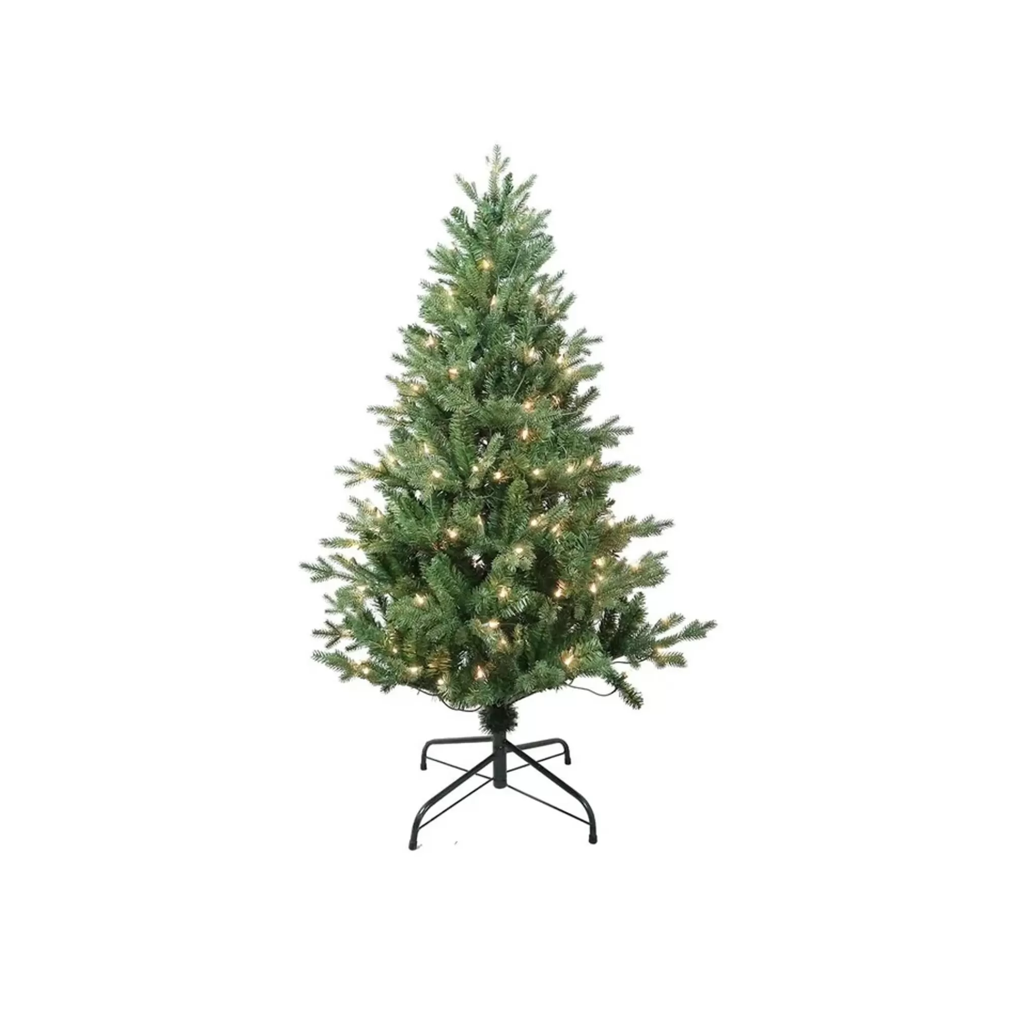 KSA 4.5' Pre-Lit Jackson Pine Artificial Christmas Tree, Clear Lights< Pre-Lit