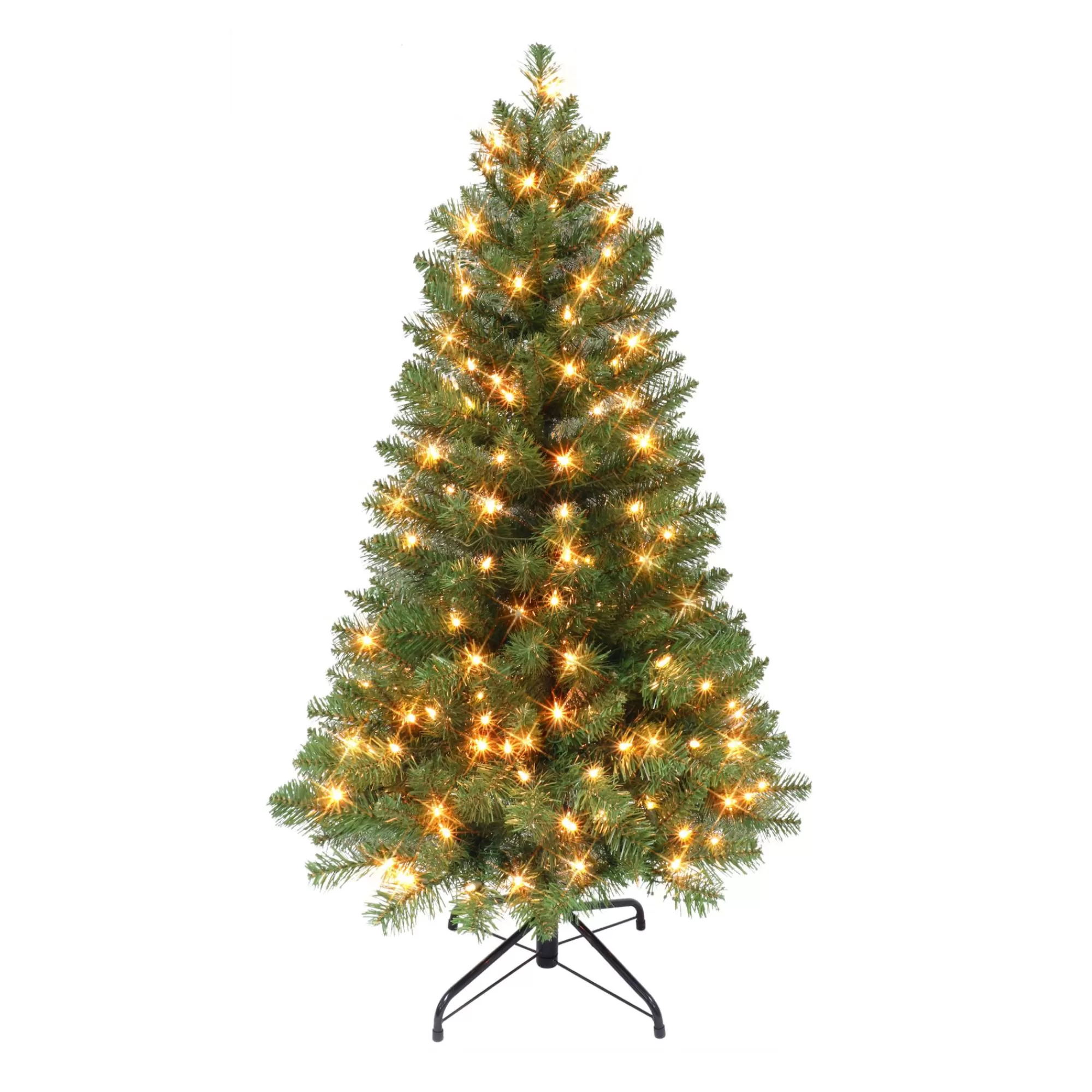 CC Christmas Decor 4.5' Pre-Lit Virginia Pine Artificial Christmas Tree, Clear Lights< Pre-Lit