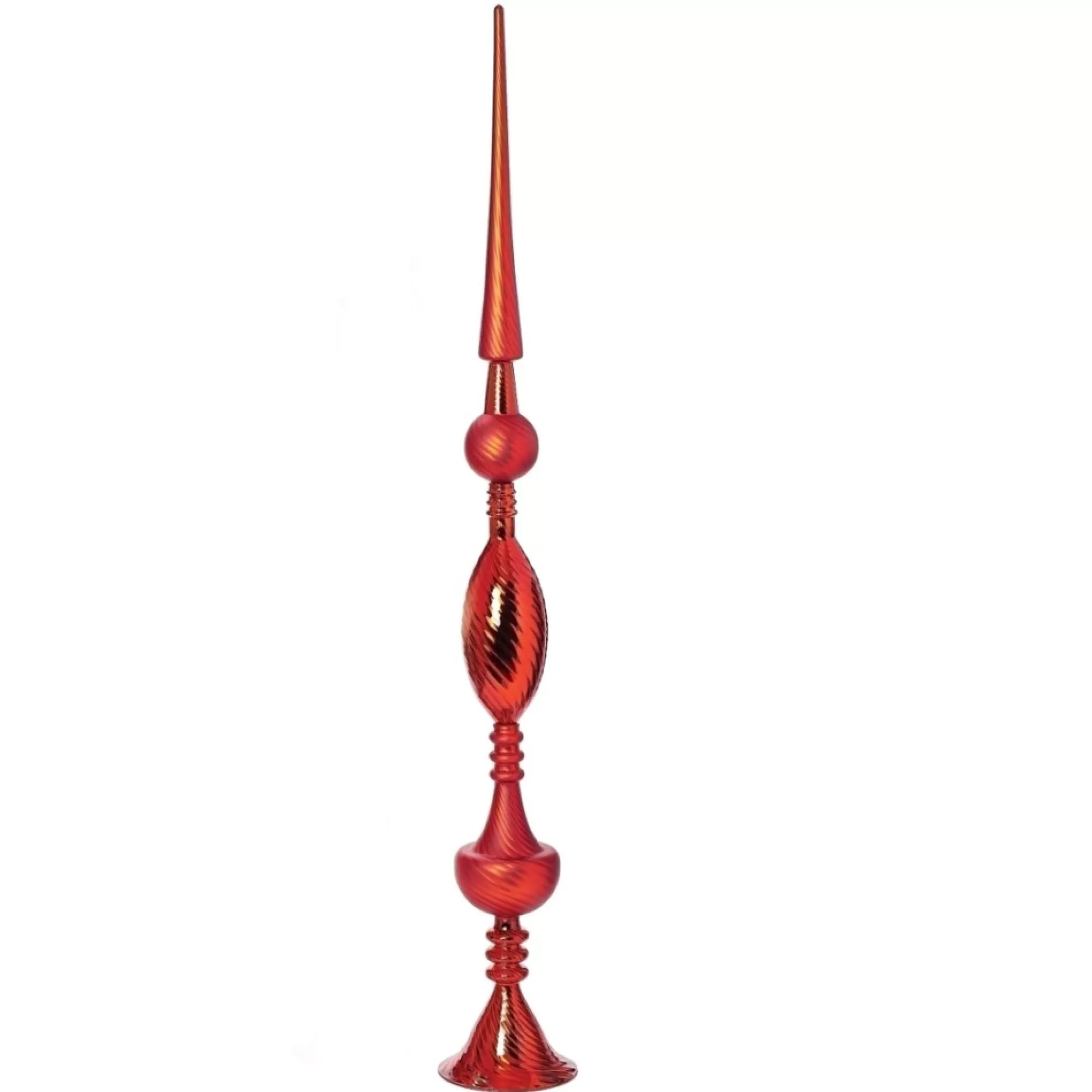 Roman Finials-46" Red Glass Christmas Tree Topper Finial