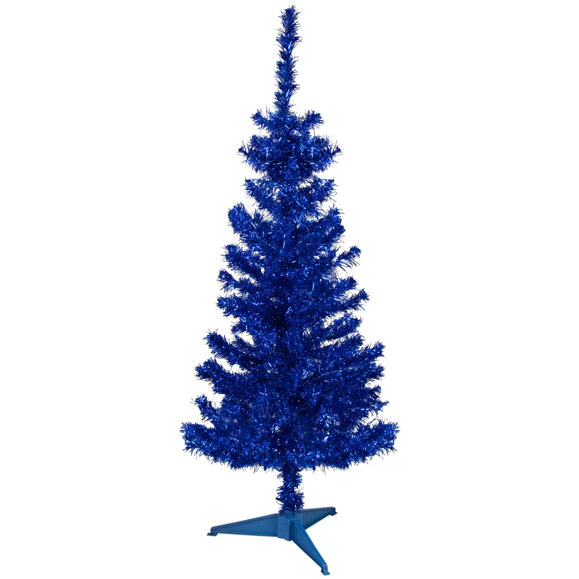 Northlight 4' Blue Artificial Tinsel Christmas Tree, Unlit< Colorful