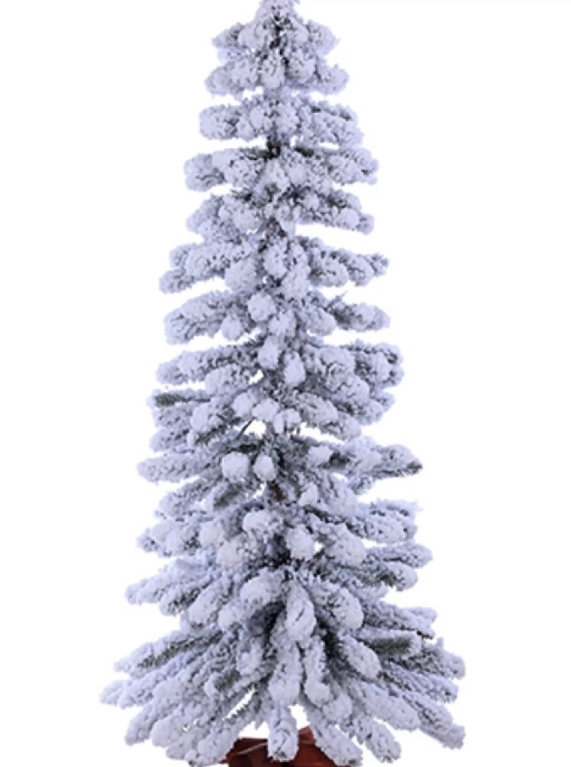 Northlight Unlit-4' Flocked Winter Alpine Slim Artificial Christmas Tree, Unlit