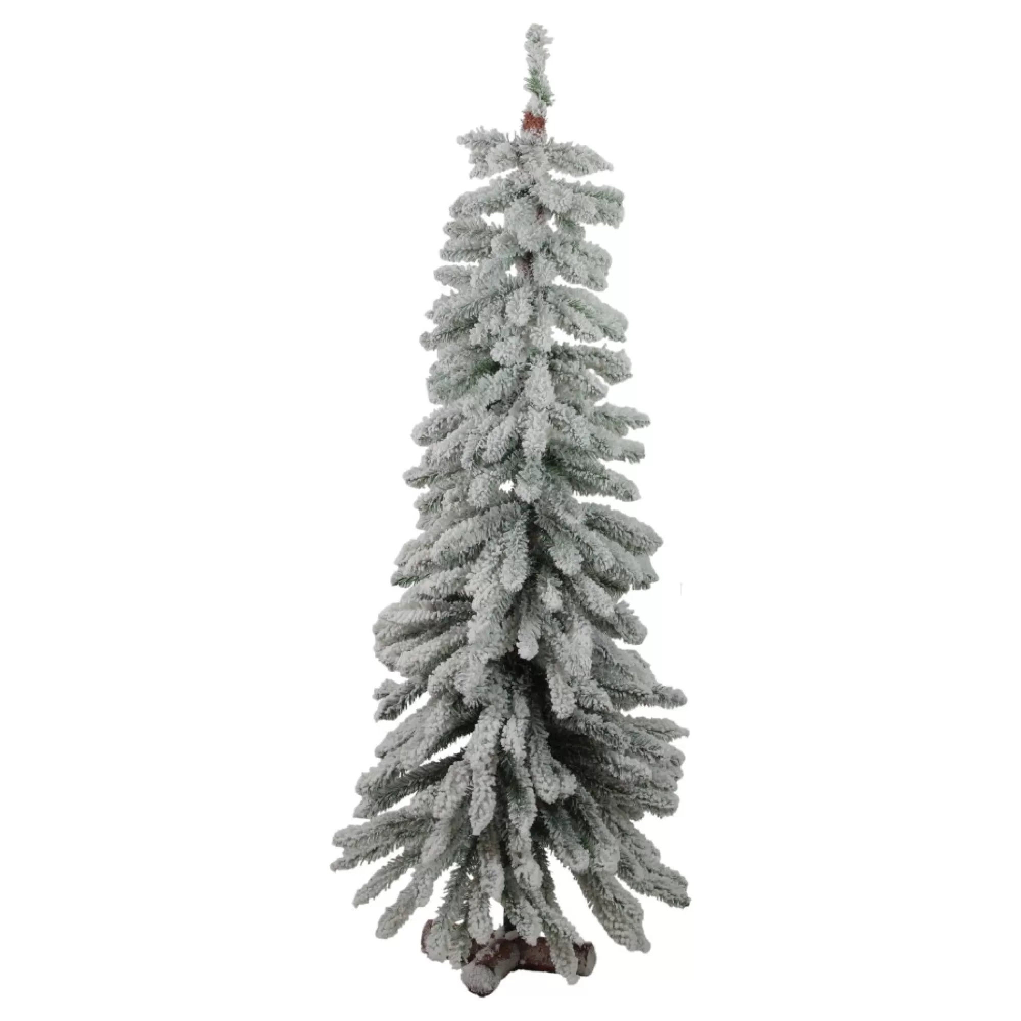 Northlight Unlit-4' Flocked Winter Alpine Slim Artificial Christmas Tree, Unlit