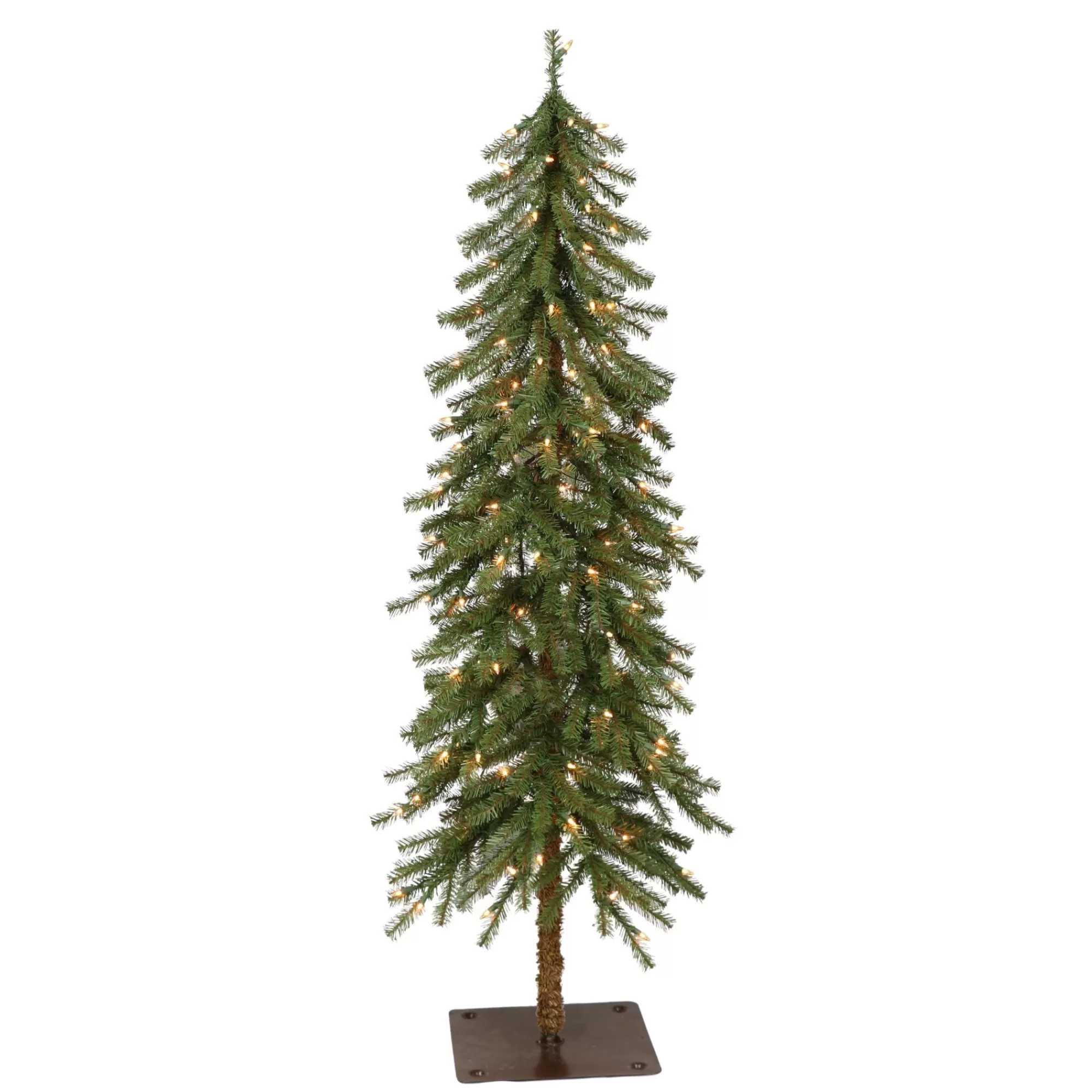 CC Christmas Decor 4' Pre-Lit Alpine Artificial Christmas Tree, Clear Lights< Pre-Lit