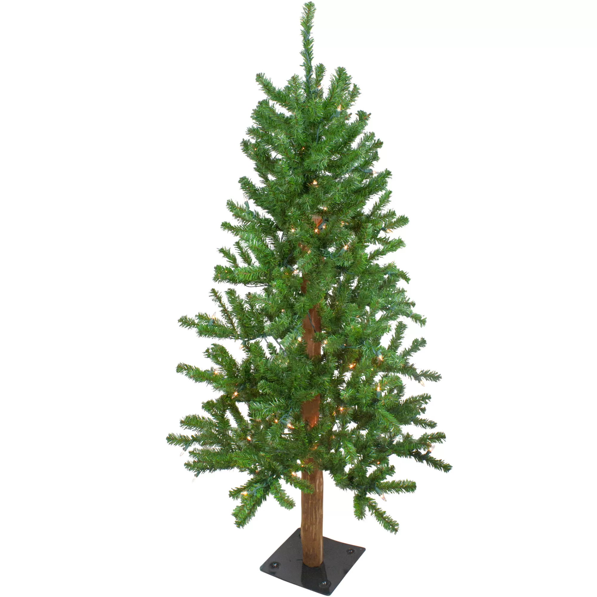 Northlight 4' Pre-Lit Medium Alpine Artificial Christmas Tree - Clear Lights< Alpine