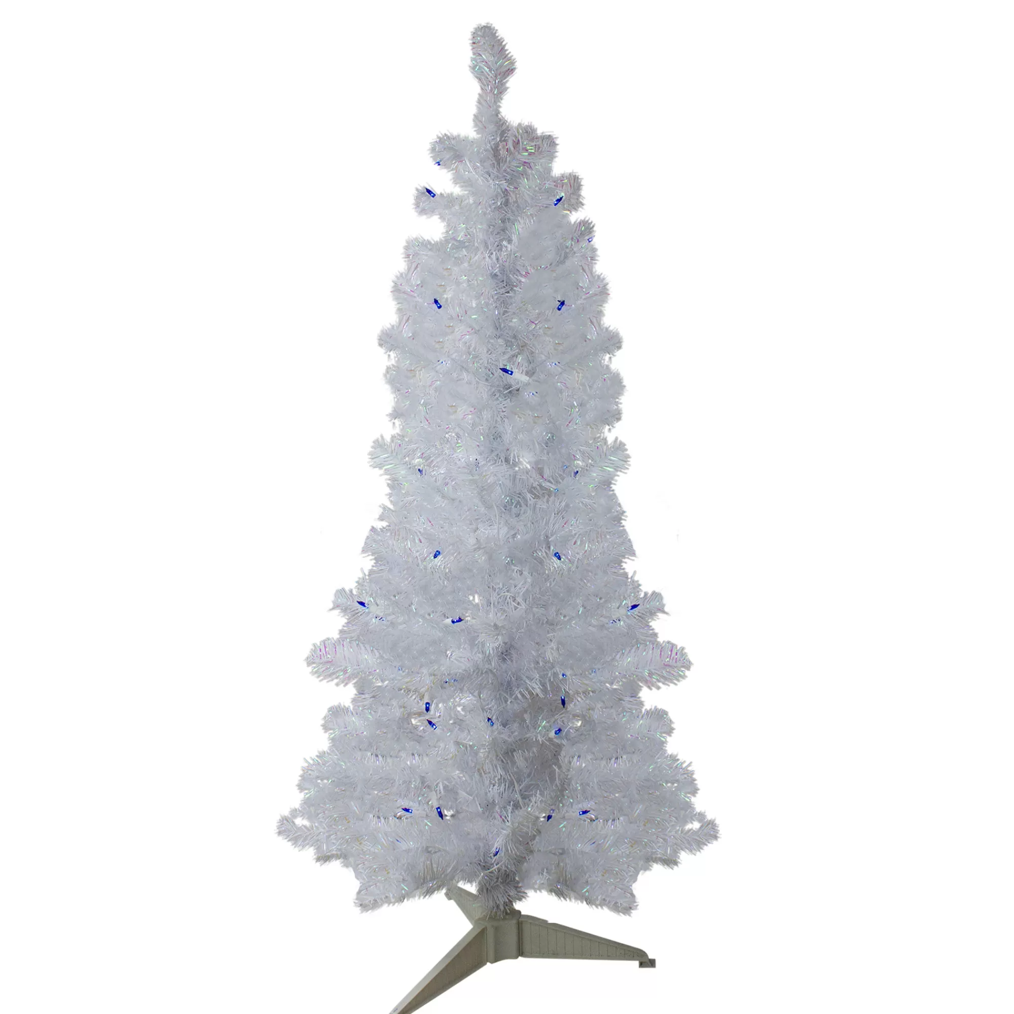 Northlight 4' Pre-Lit Medium Pine Artificial Christmas Tree - Blue Lights< Colorful