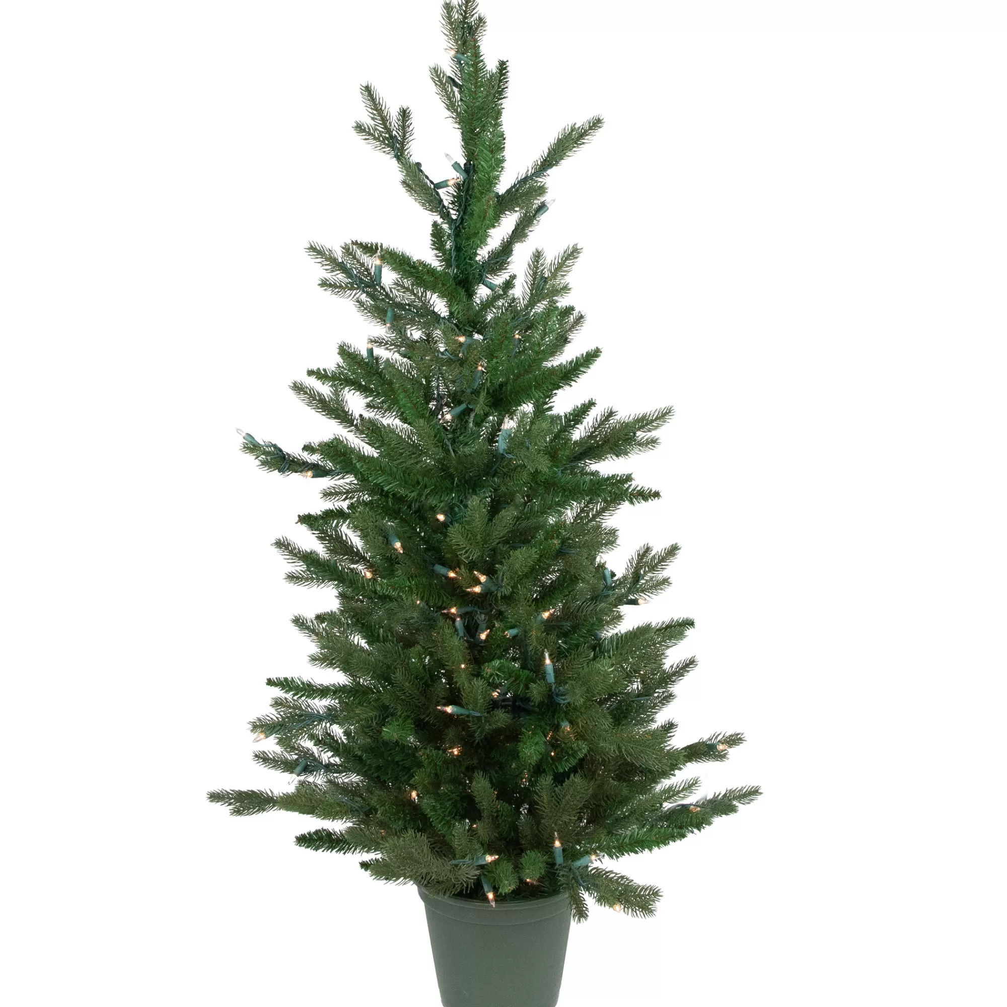 Northlight 4' Pre-Lit Potted Grande Spruceartificial Christmas Tree, Clear Lights< Potted